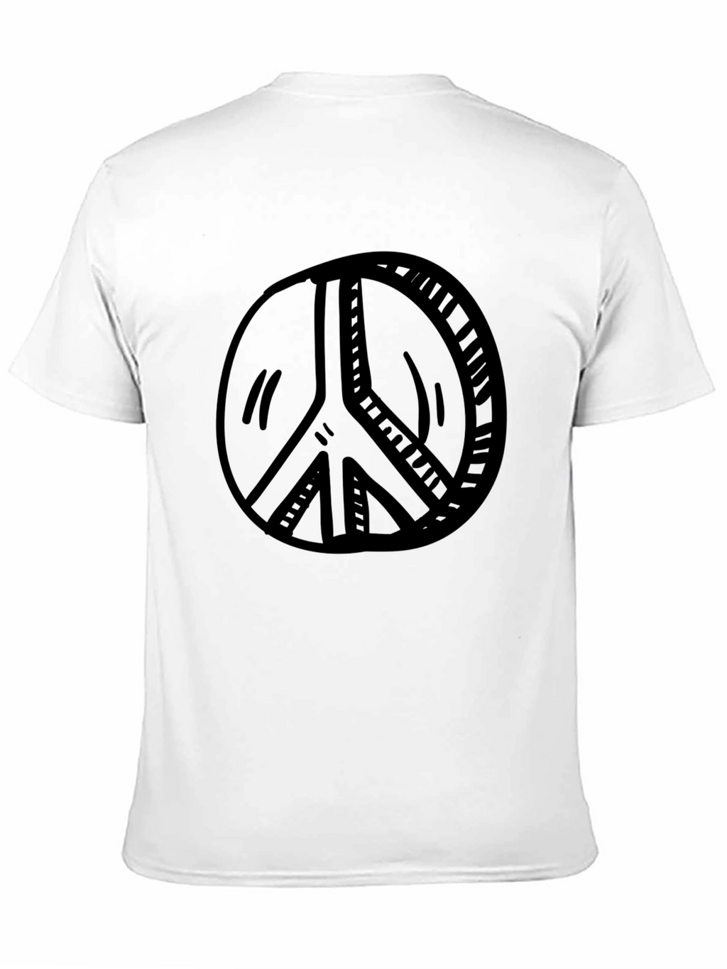 Black Peace Sign Graphic T-Shirt