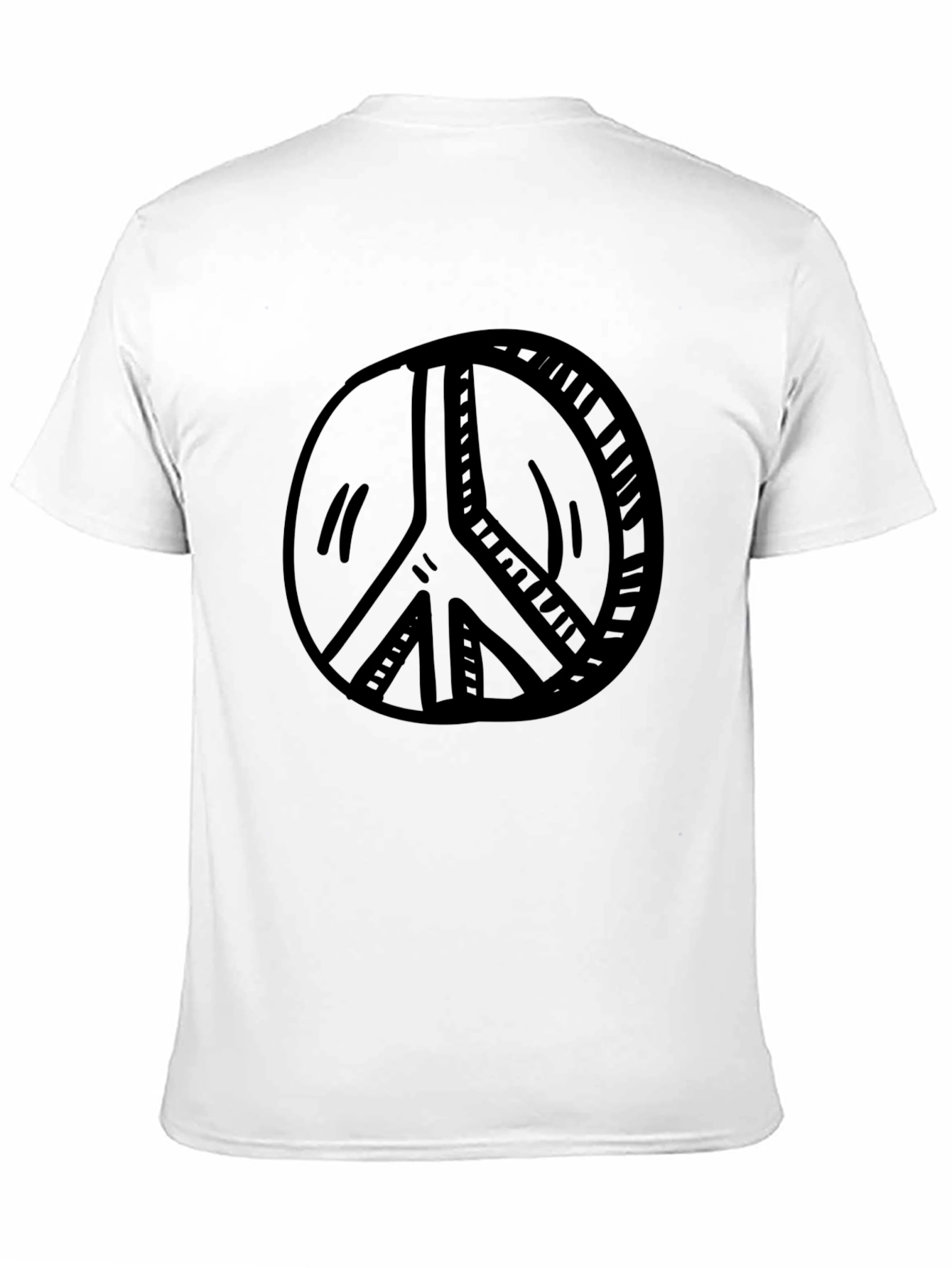 Black Peace Sign Graphic T-Shirt