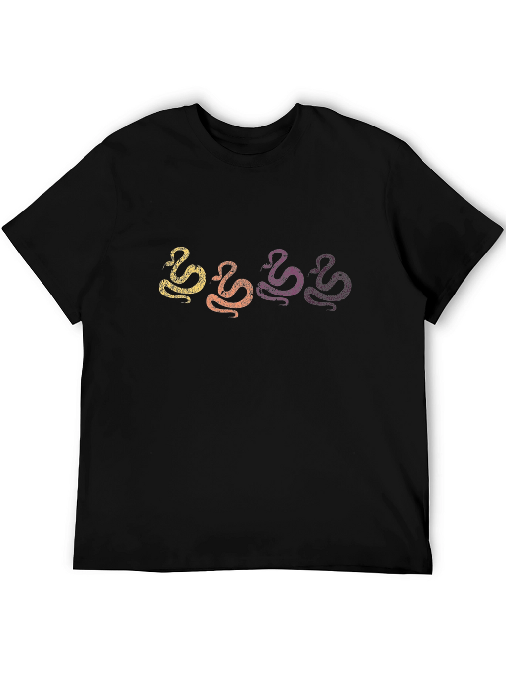 Retro Snake Graphic Tee - Mens Black T-Shirt