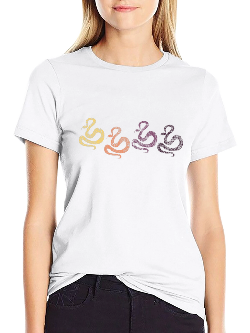 Retro Snake Graphic Tee - Mens Black T-Shirt