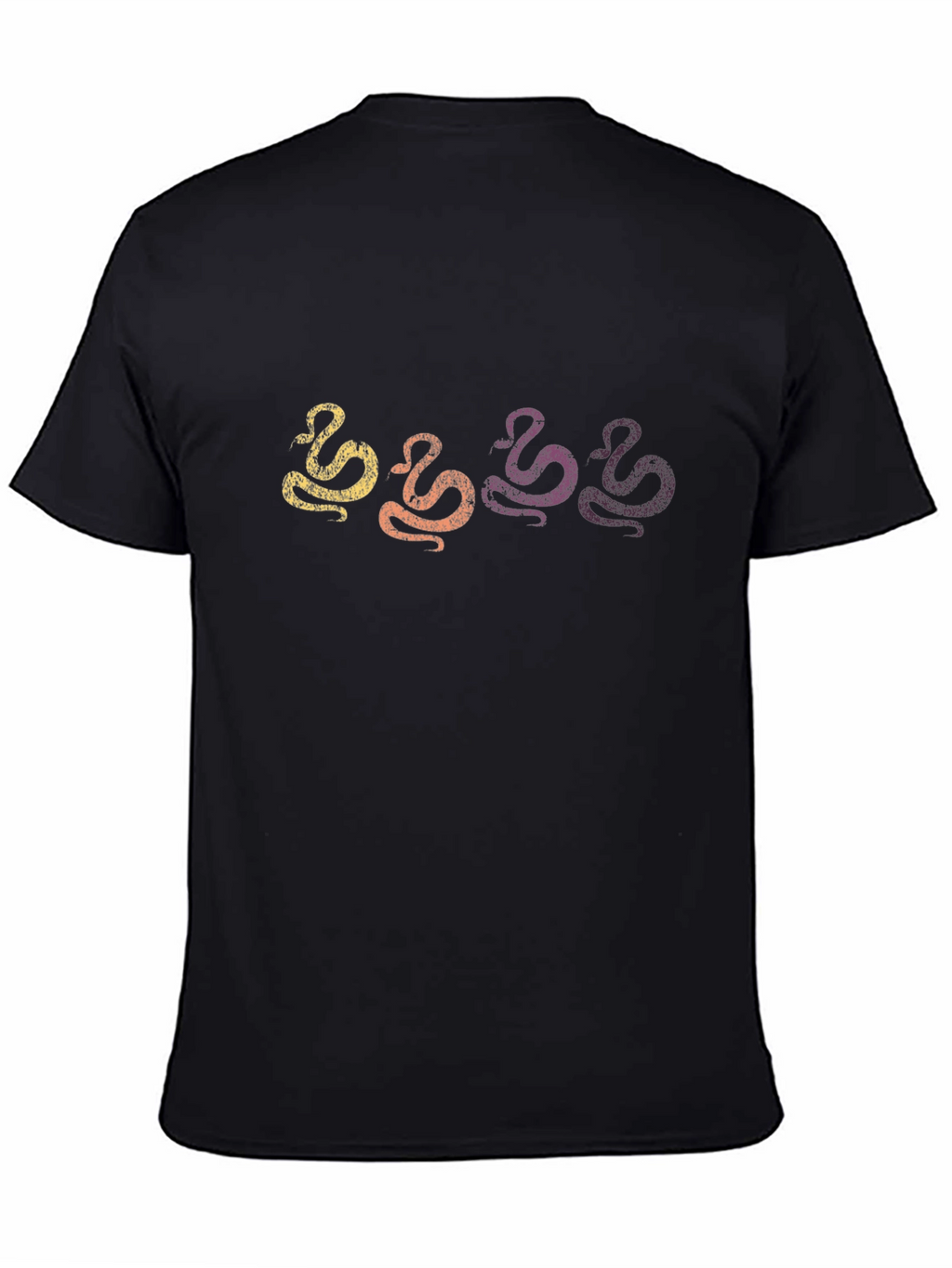 Retro Snake Graphic Tee - Mens Black T-Shirt