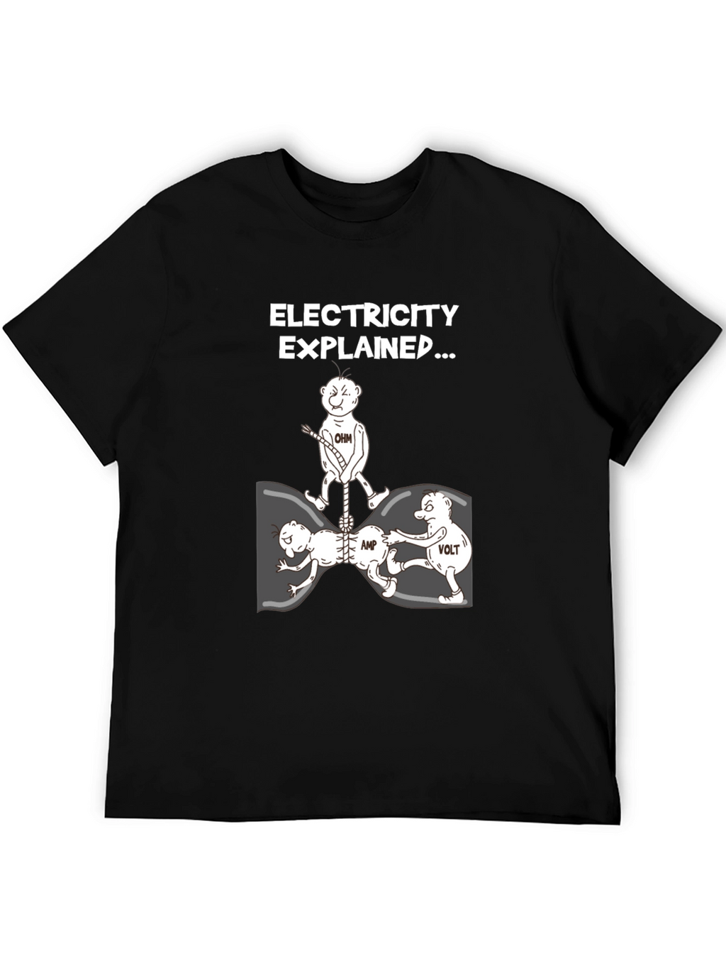 Electricity Explained Black Graphic Tee