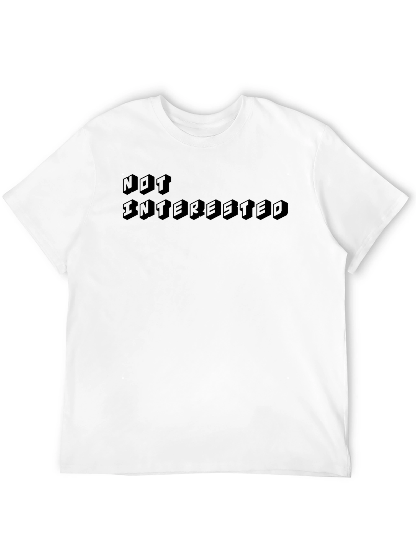 Not Interested Black Graphic Tee