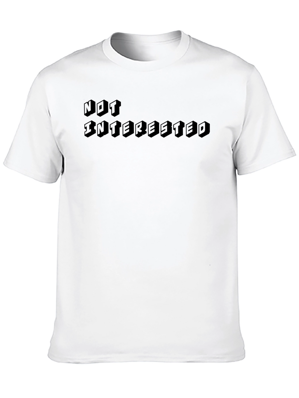 Not Interested Black Graphic Tee
