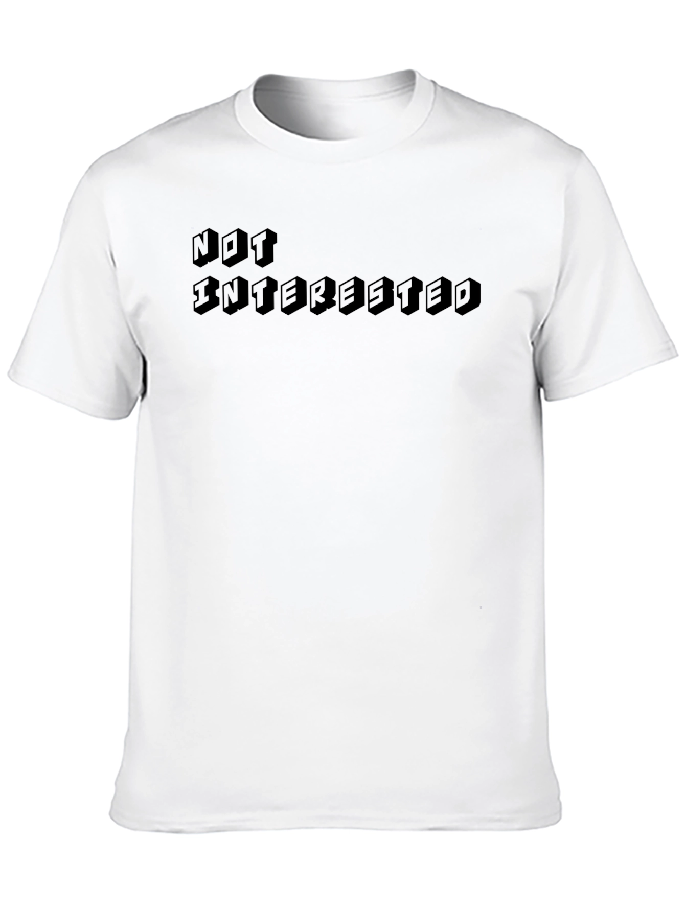 Not Interested Black Graphic Tee