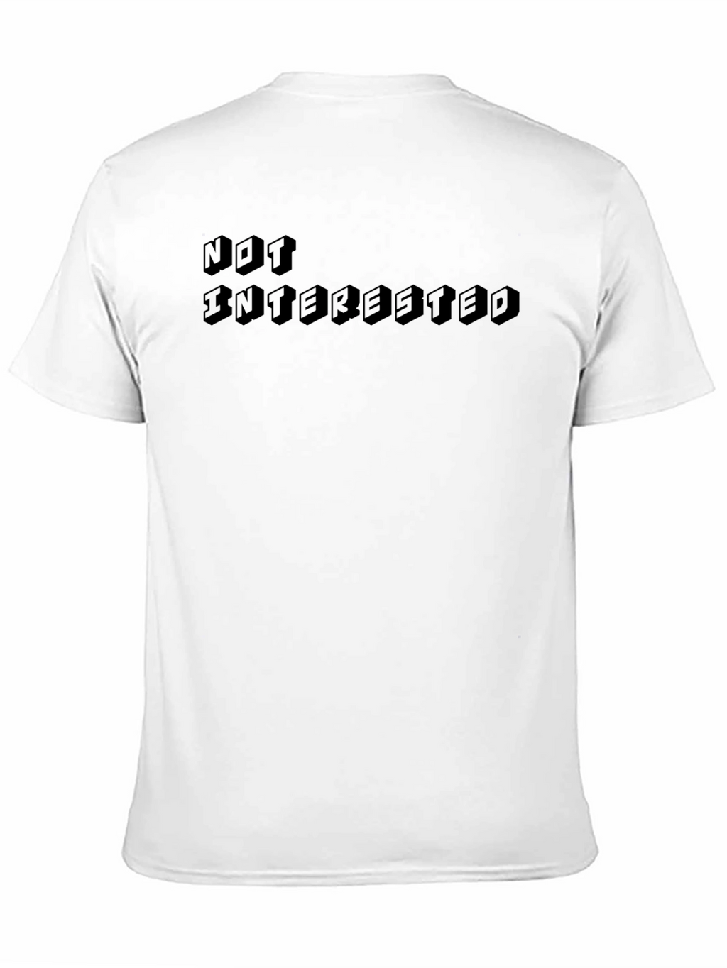 Not Interested Black Graphic Tee