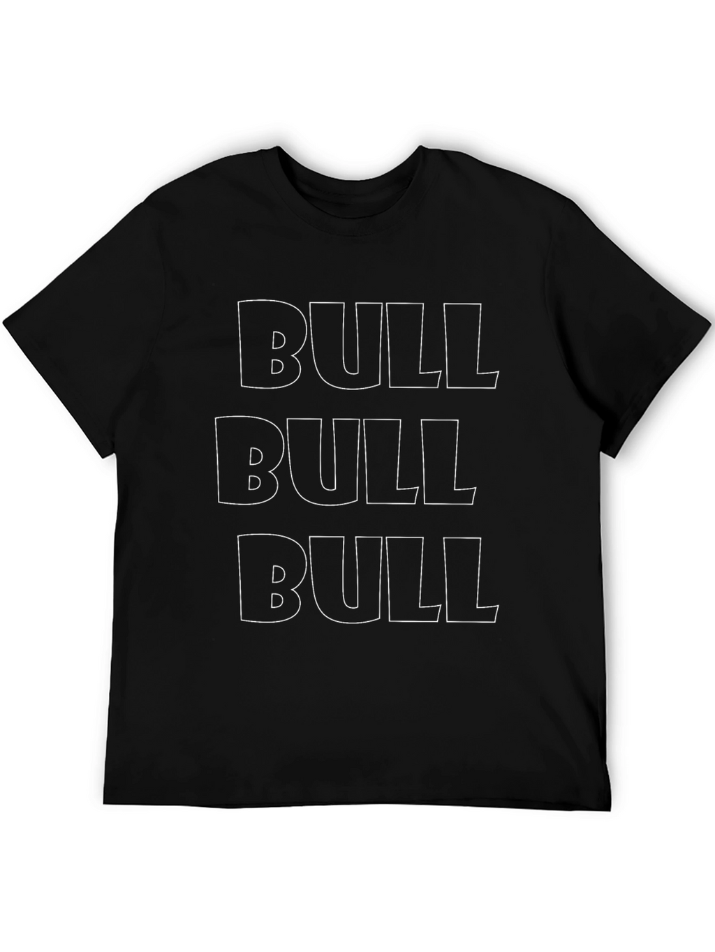 Bold BULL Graphic Tee - Black Crew Neck T-Shirt