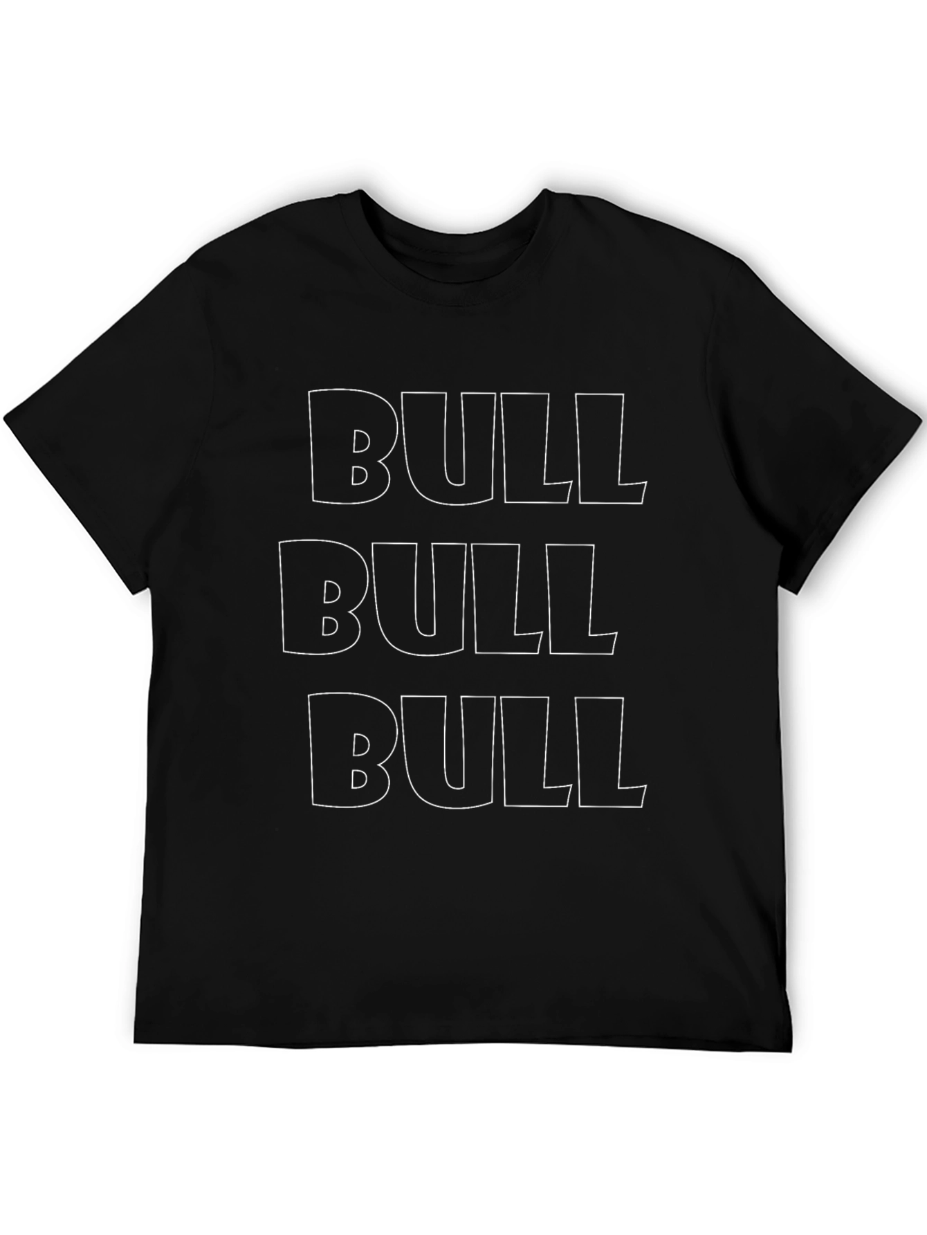 Bold BULL Graphic Tee - Black Crew Neck T-Shirt