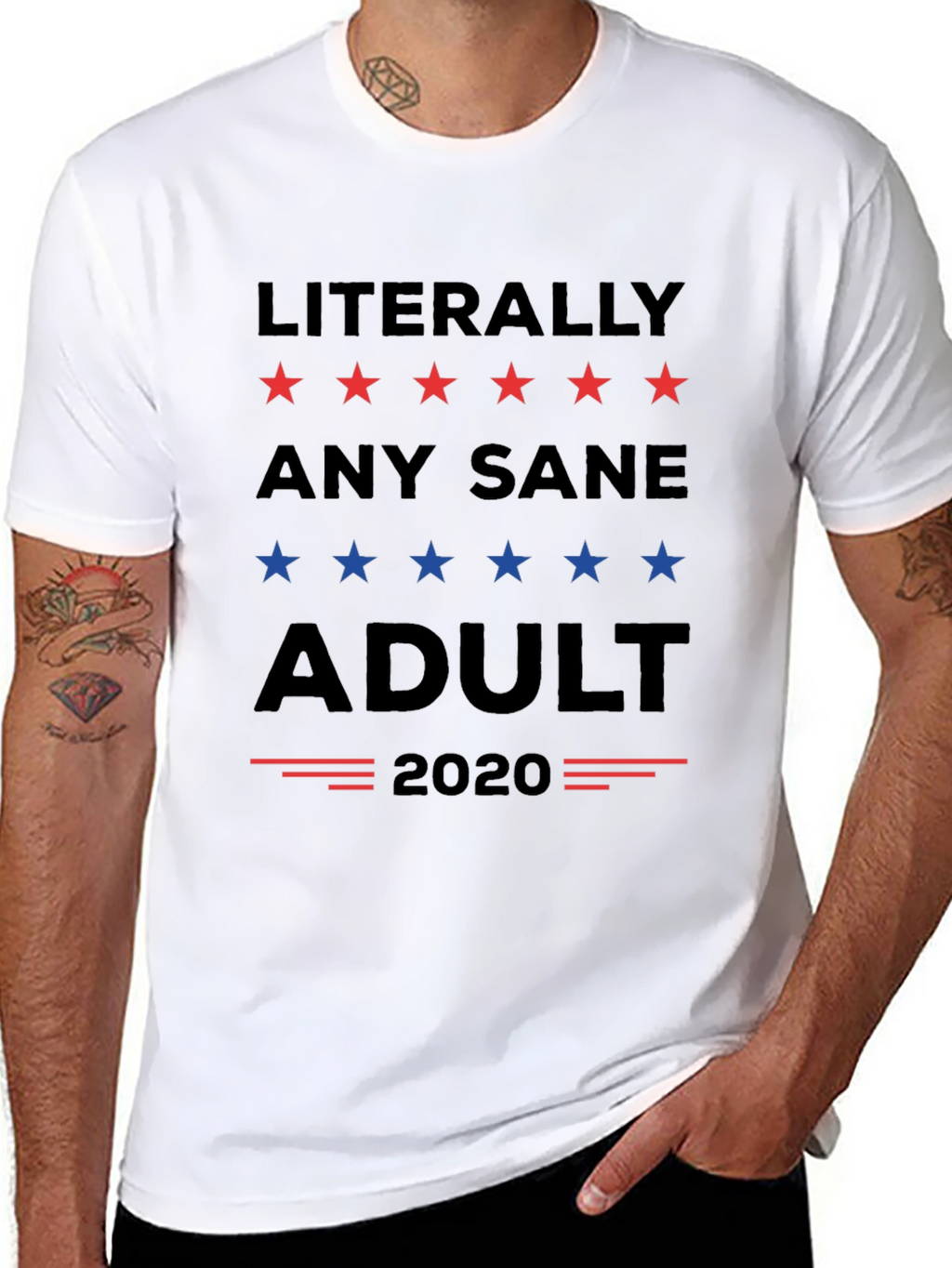 Literally Any Sane Adult 2020 Political T-Shirt