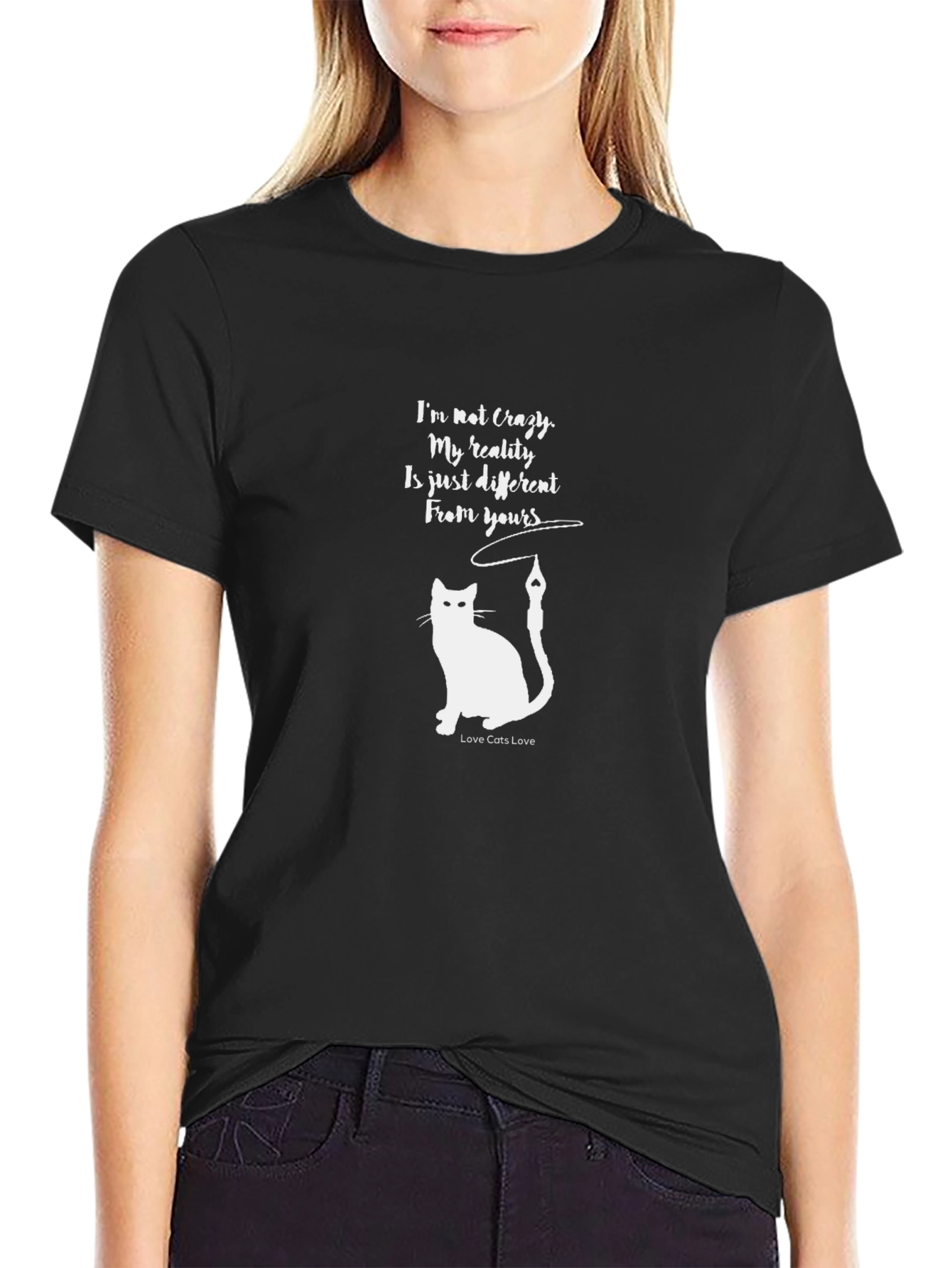 Crazy Cat Reality T-Shirt: Unique Graphic Tee