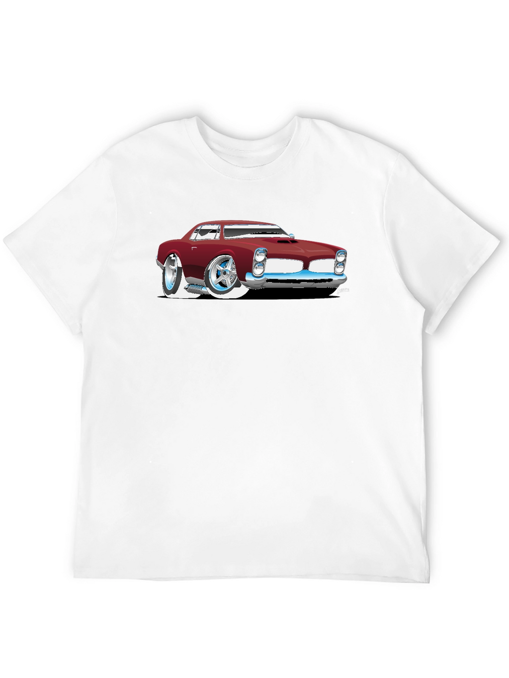 Cartoon Car Graphic Black T-Shirt