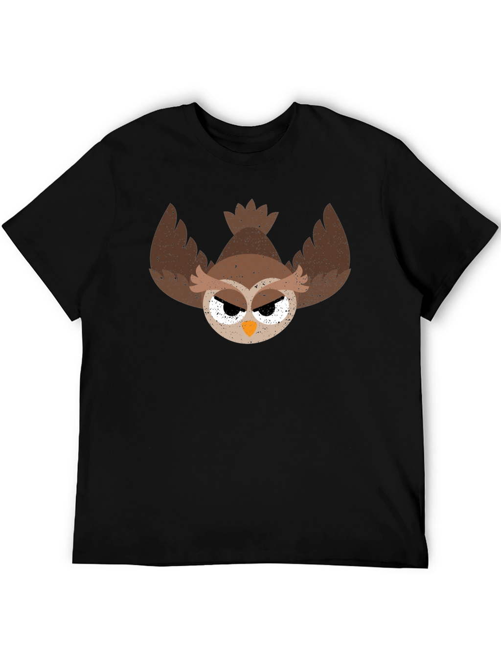Grumpy Owl Graphic Tee - Mens Black T-Shirt