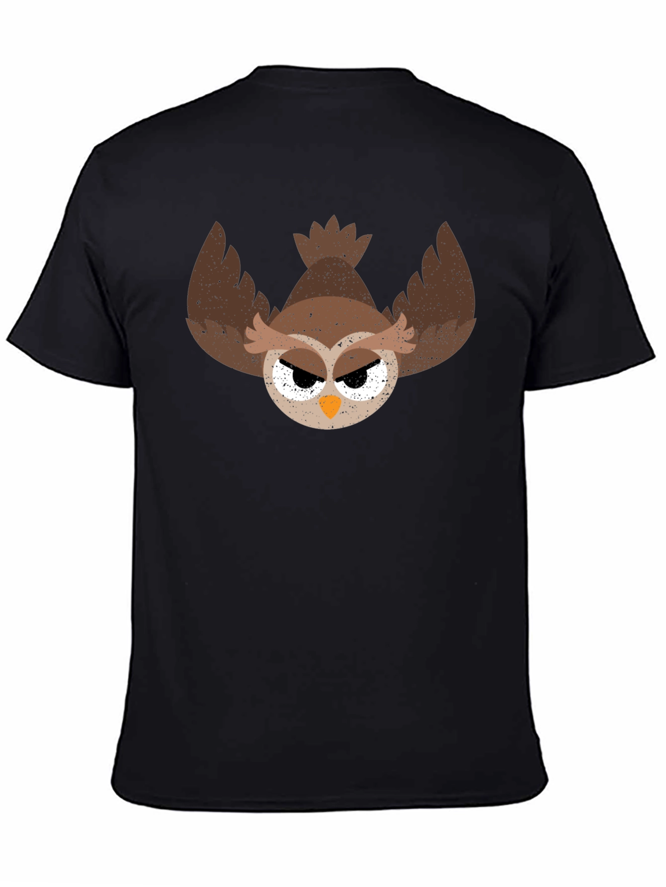Grumpy Owl Graphic Tee - Mens Black T-Shirt
