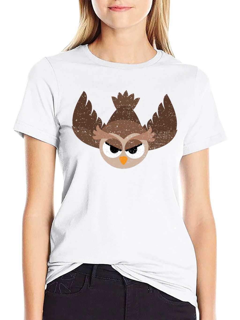 Grumpy Owl Graphic Tee - Mens Black T-Shirt