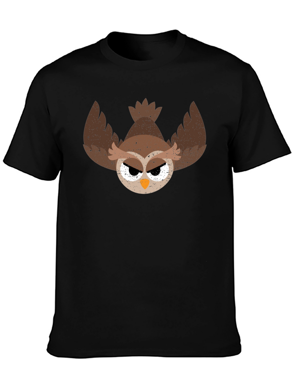 Grumpy Owl Graphic Tee - Mens Black T-Shirt