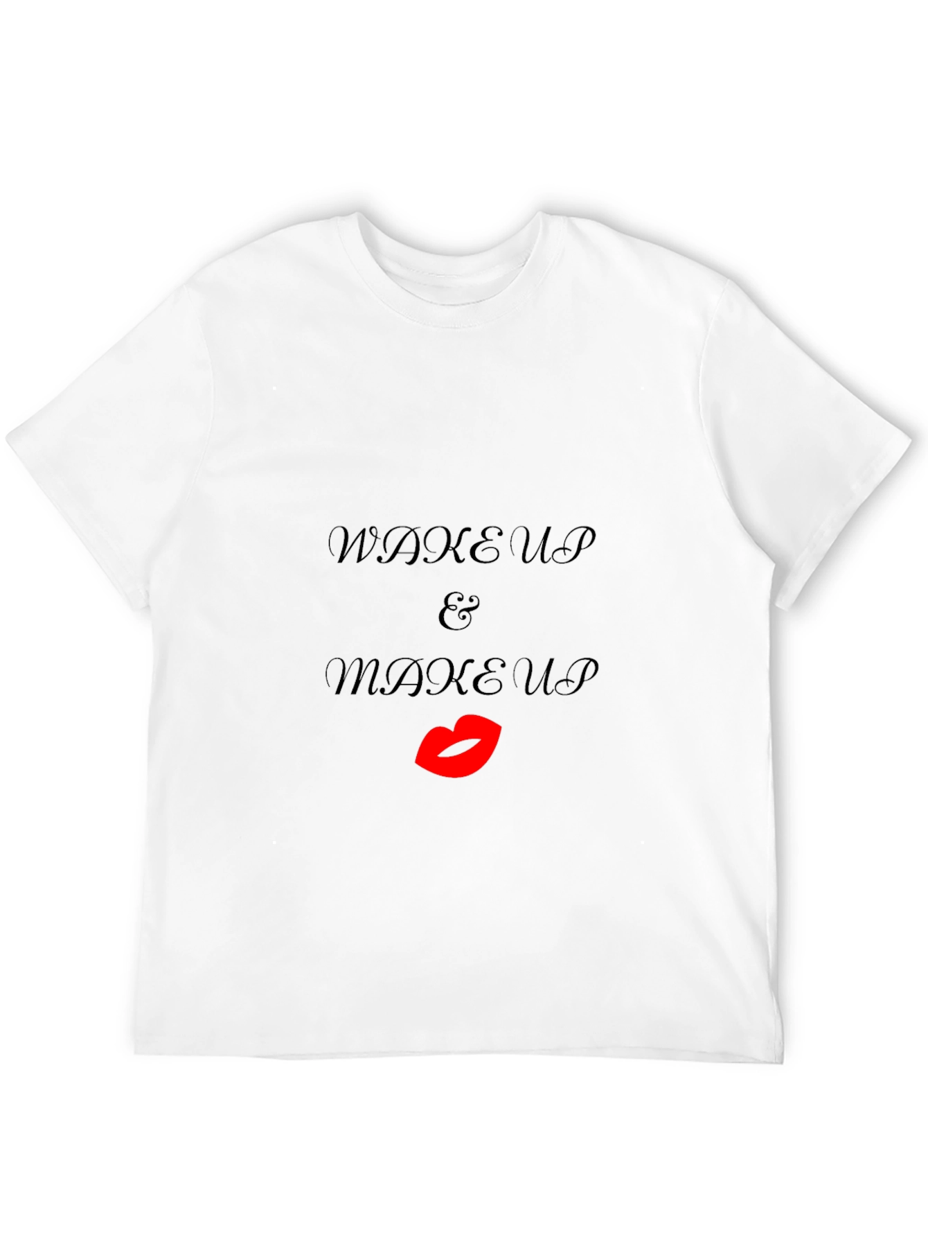 Wake Up & Makeup Black T-Shirt