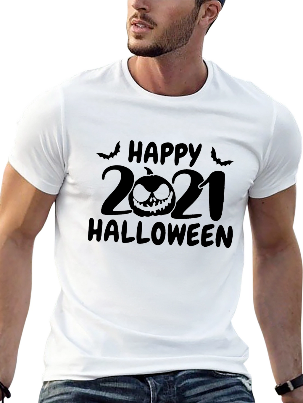Happy Halloween 2021 Black Graphic Tee