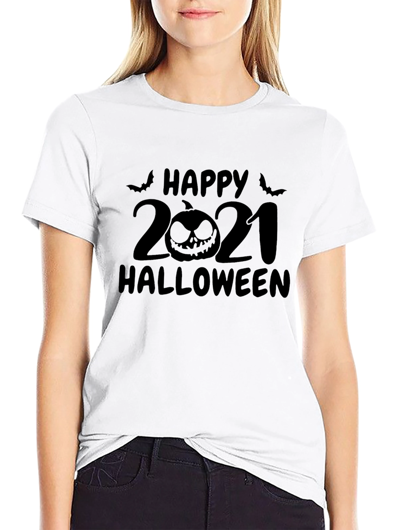 Happy Halloween 2021 Black Graphic Tee