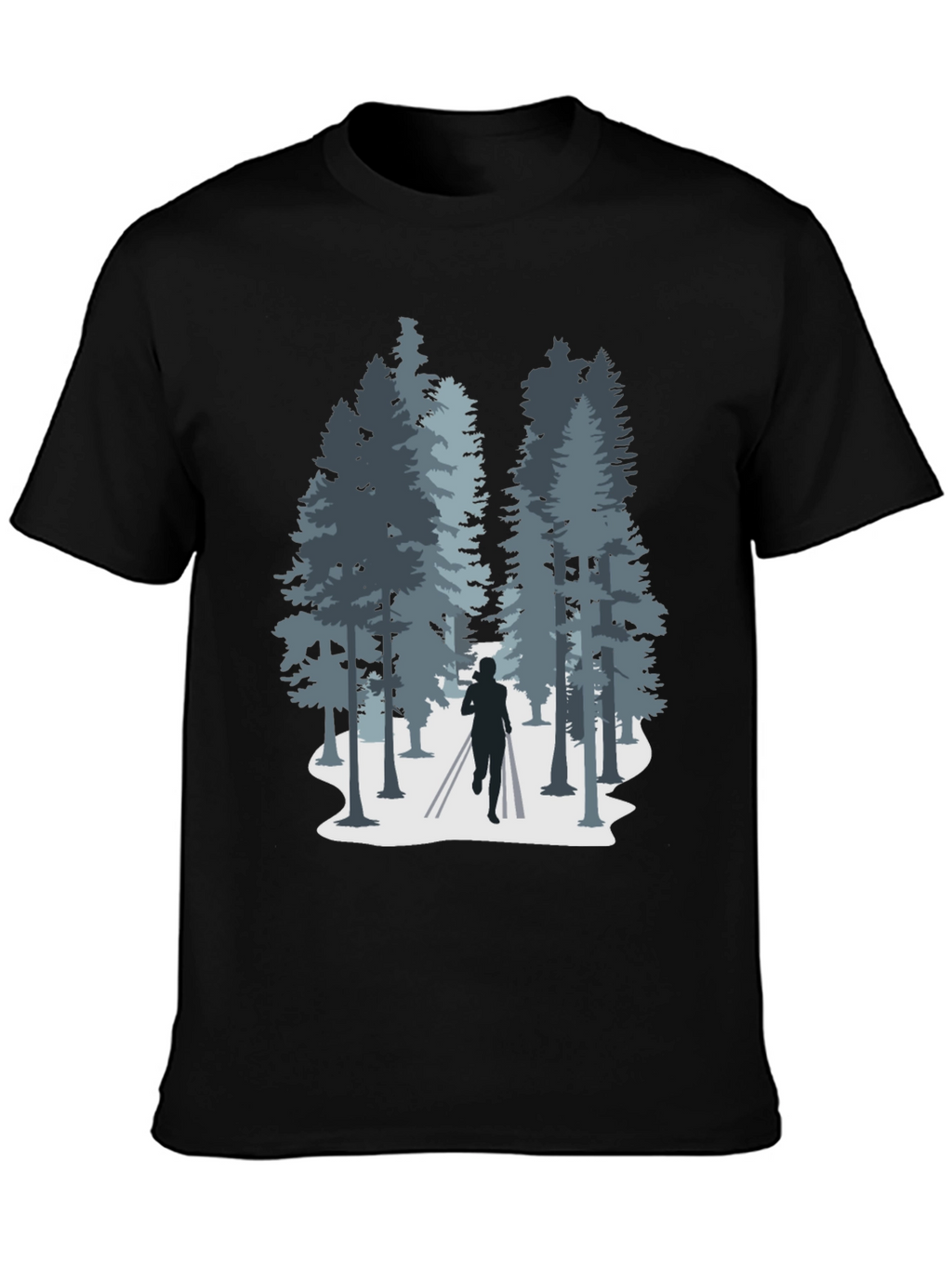 Nature Run T-Shirt: Forest Silhouette