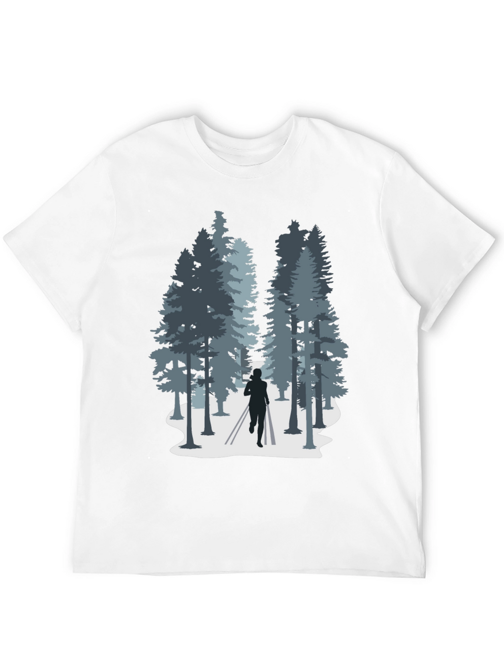 Nature Run T-Shirt: Forest Silhouette
