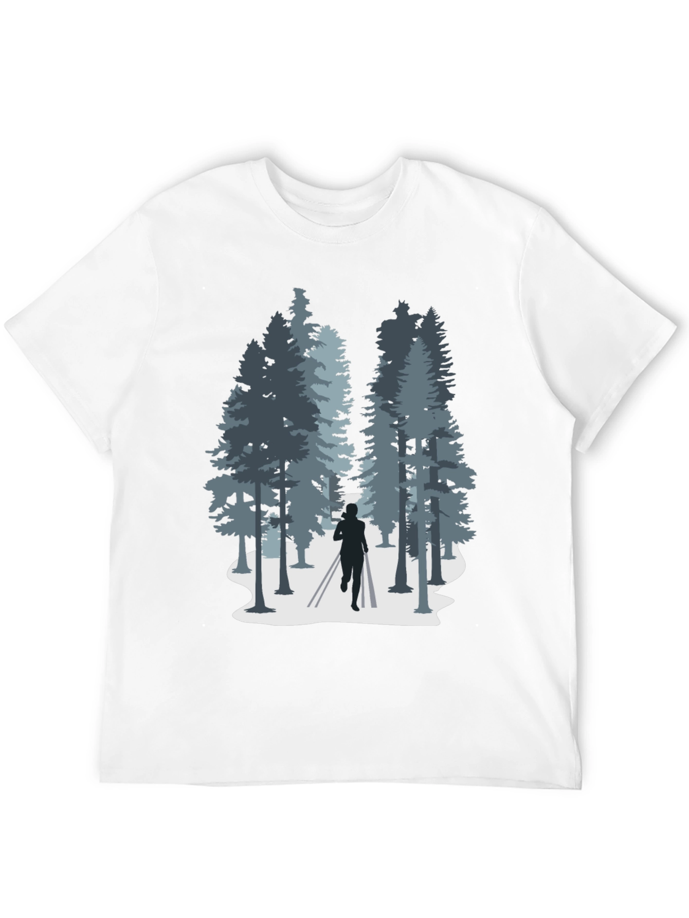 Nature Run T-Shirt: Forest Silhouette