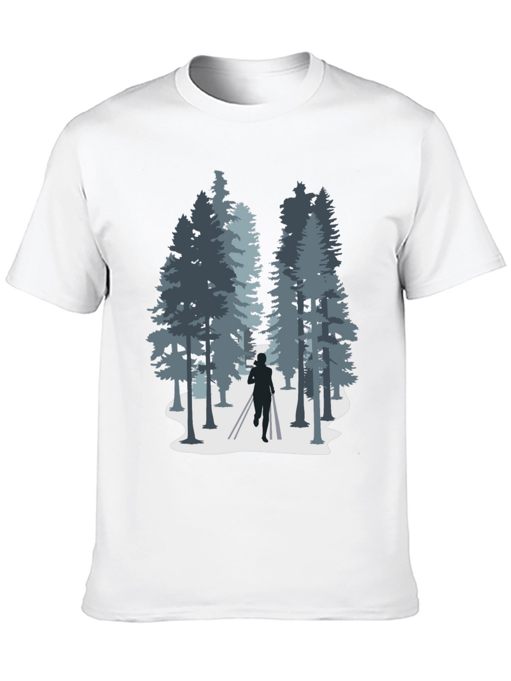 Nature Run T-Shirt: Forest Silhouette