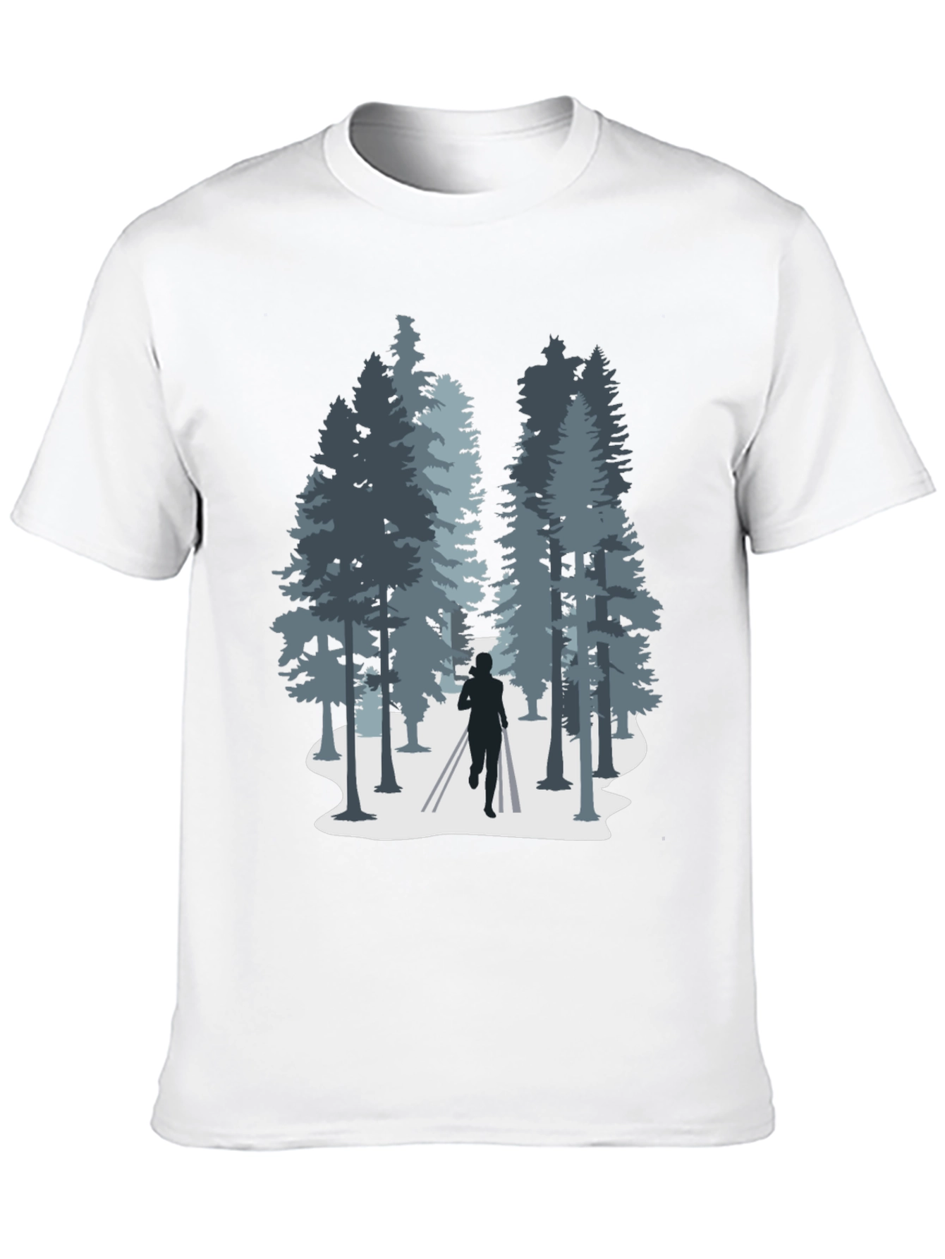 Nature Run T-Shirt: Forest Silhouette