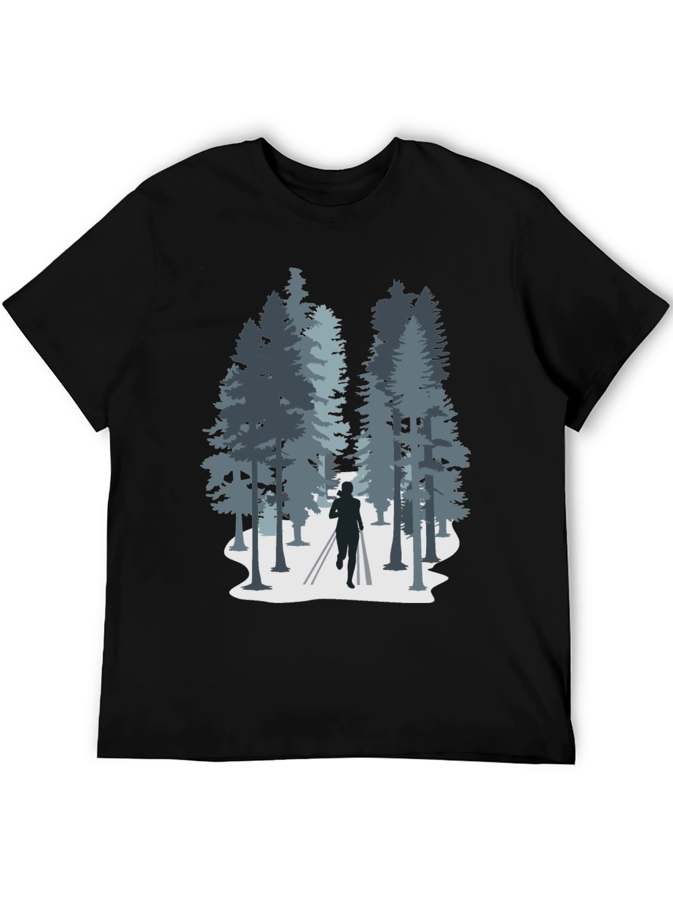 Nature Run T-Shirt: Forest Silhouette