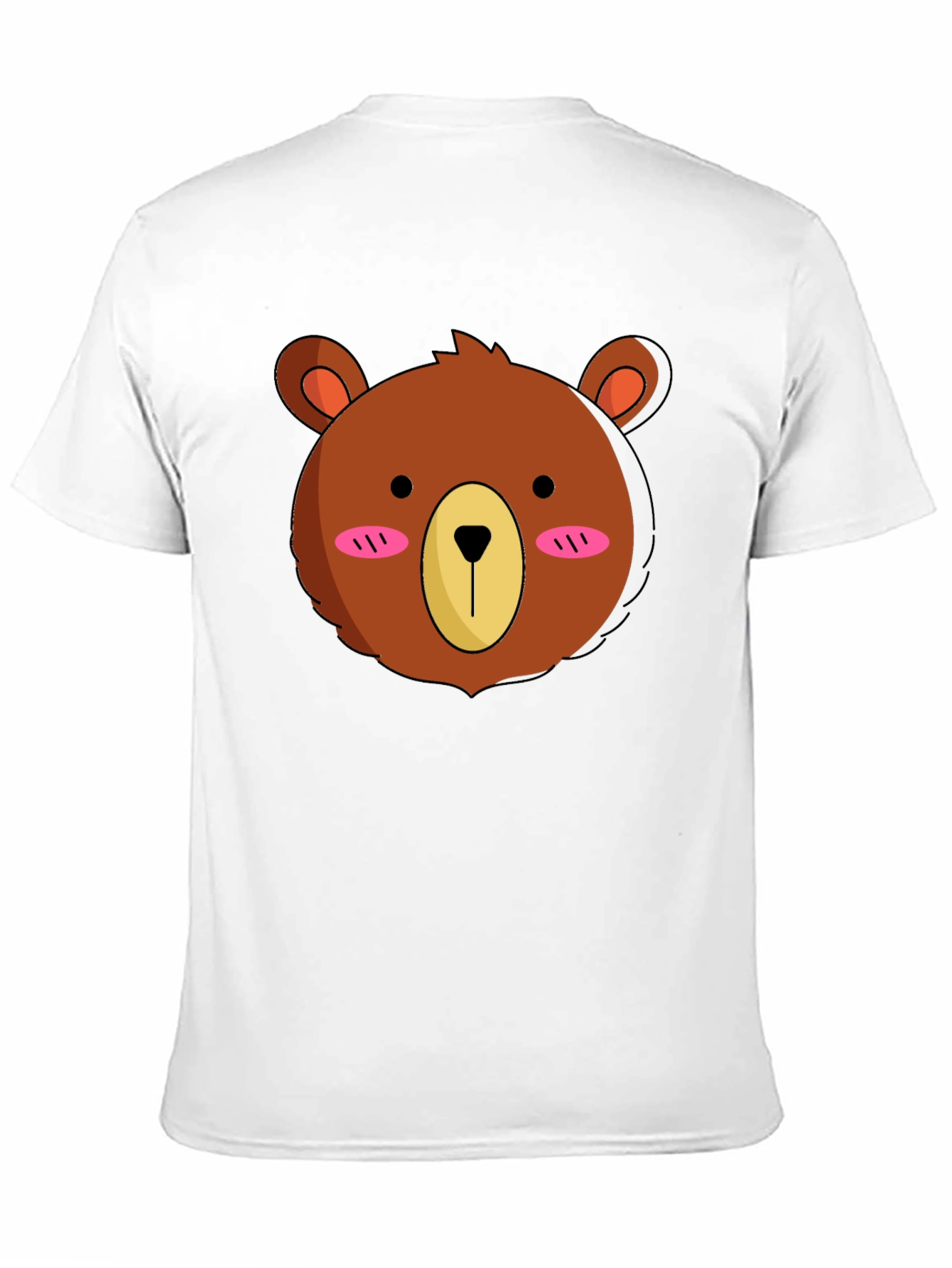 Cute Bear Graphic Tee - Black Cotton T-Shirt