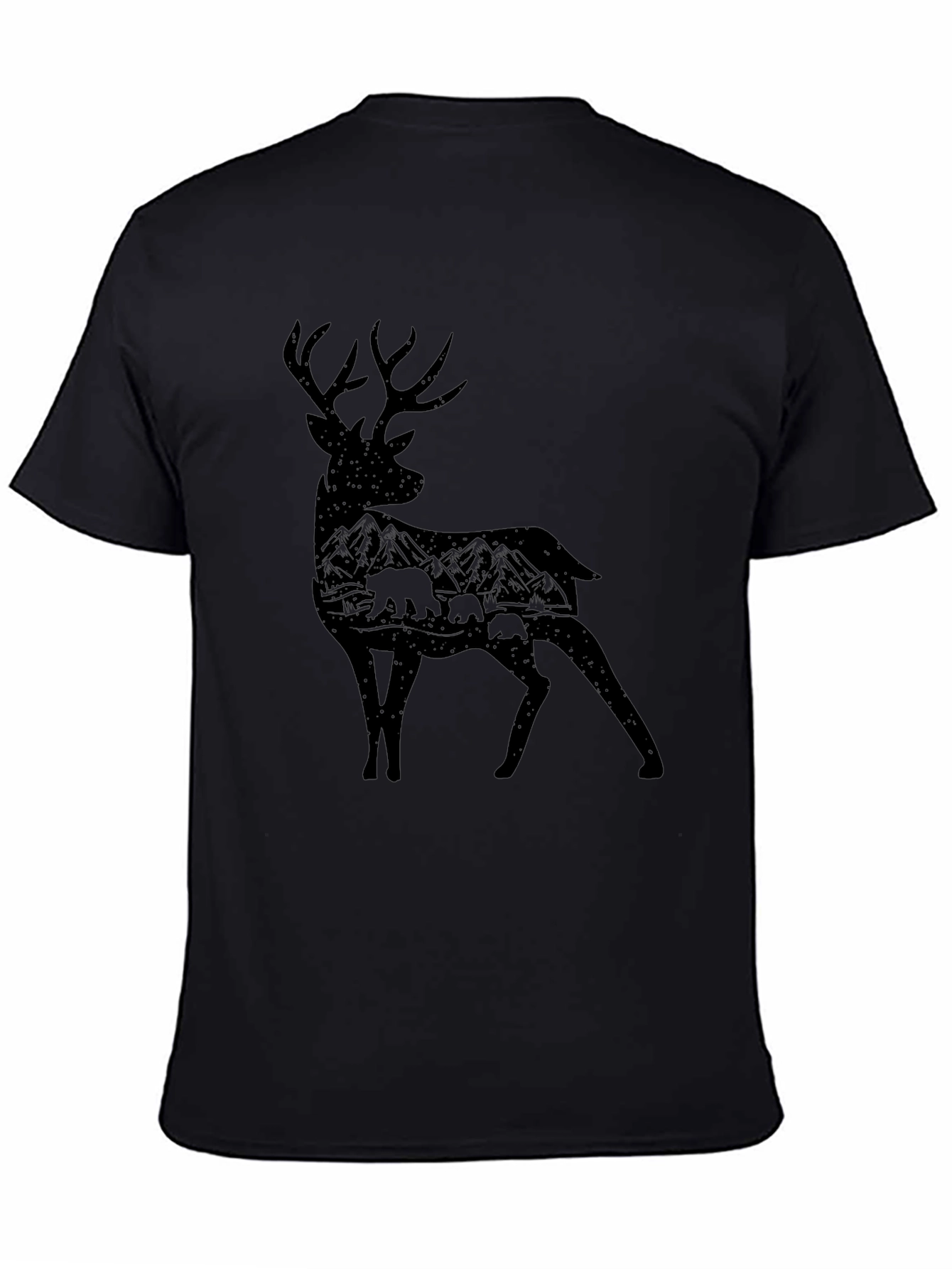 Deer Silhouette Graphic Tee - Nature Lovers T-Shirt