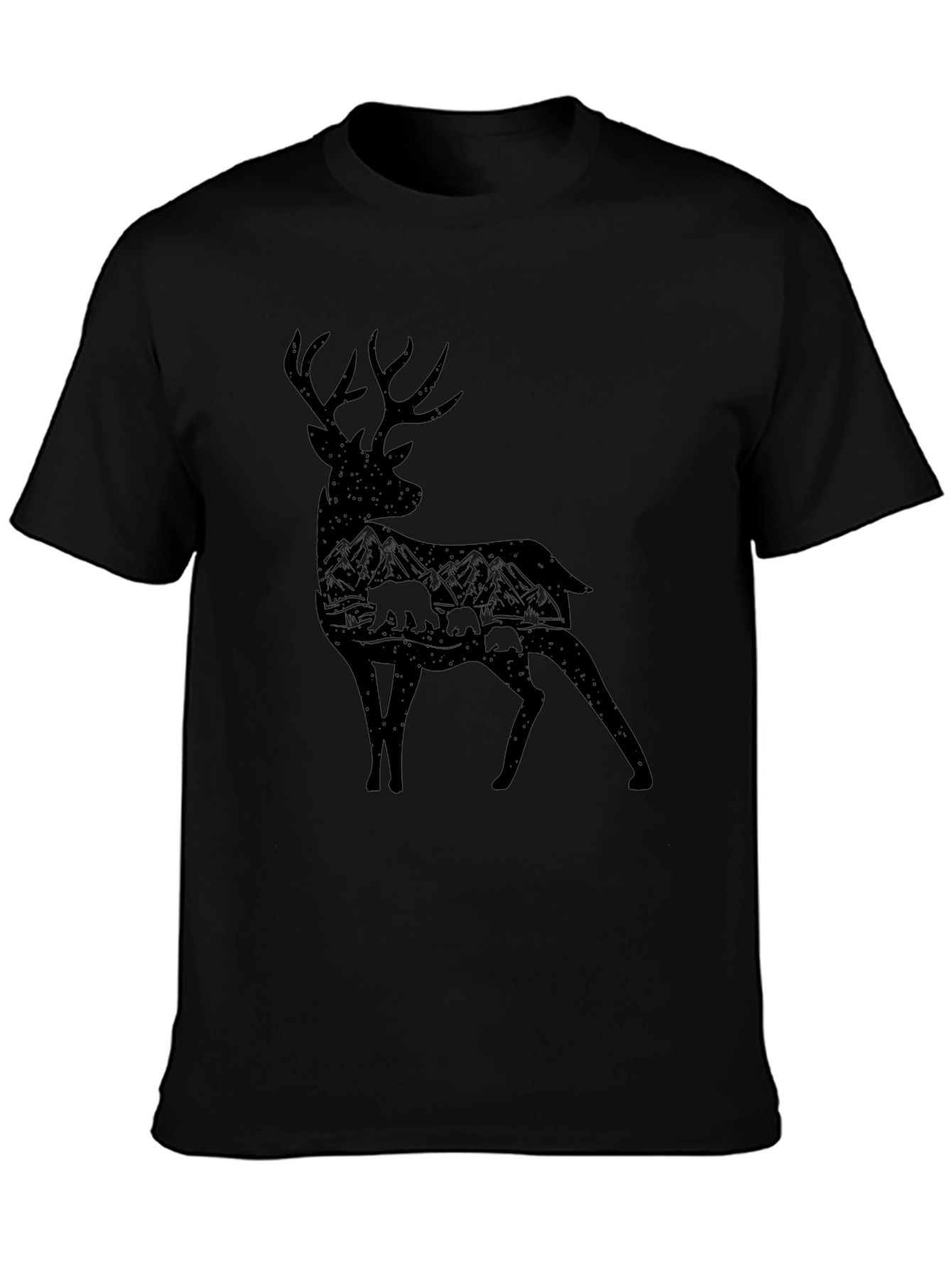 Deer Silhouette Graphic Tee - Nature Lovers T-Shirt