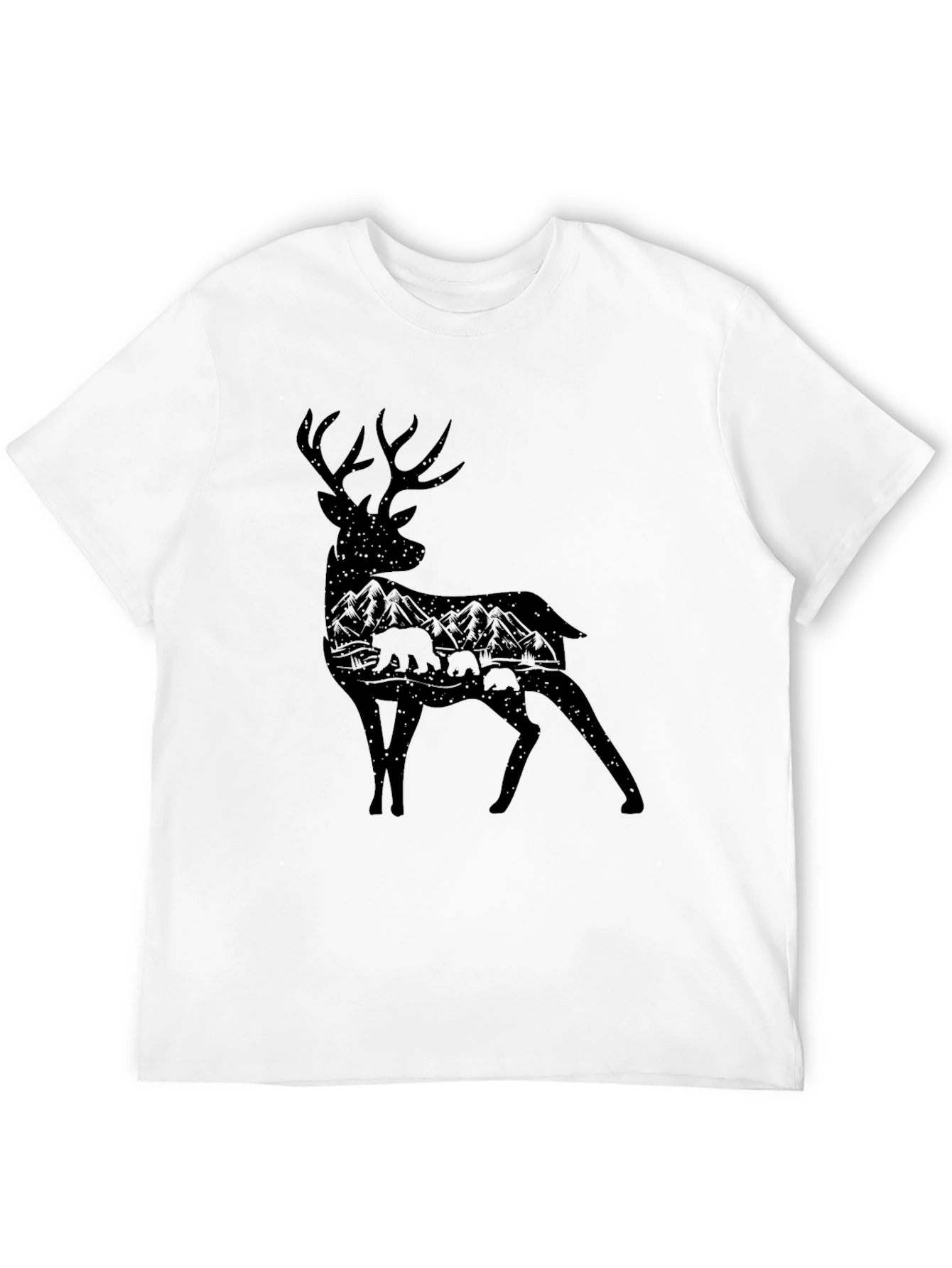 Deer Silhouette Graphic Tee - Nature Lovers T-Shirt