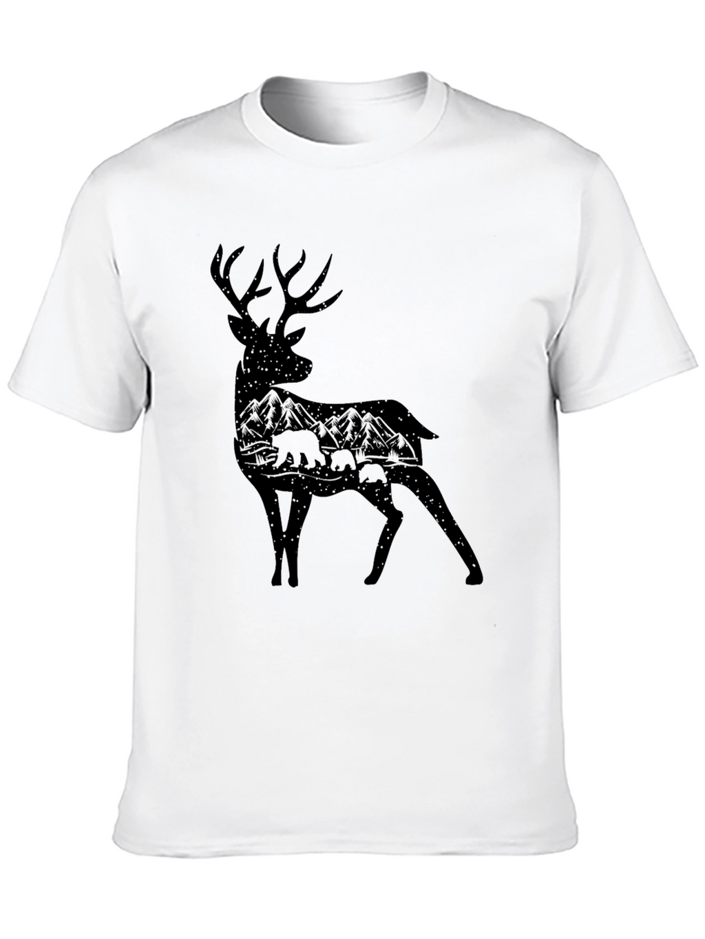 Deer Silhouette Graphic Tee - Nature Lovers T-Shirt