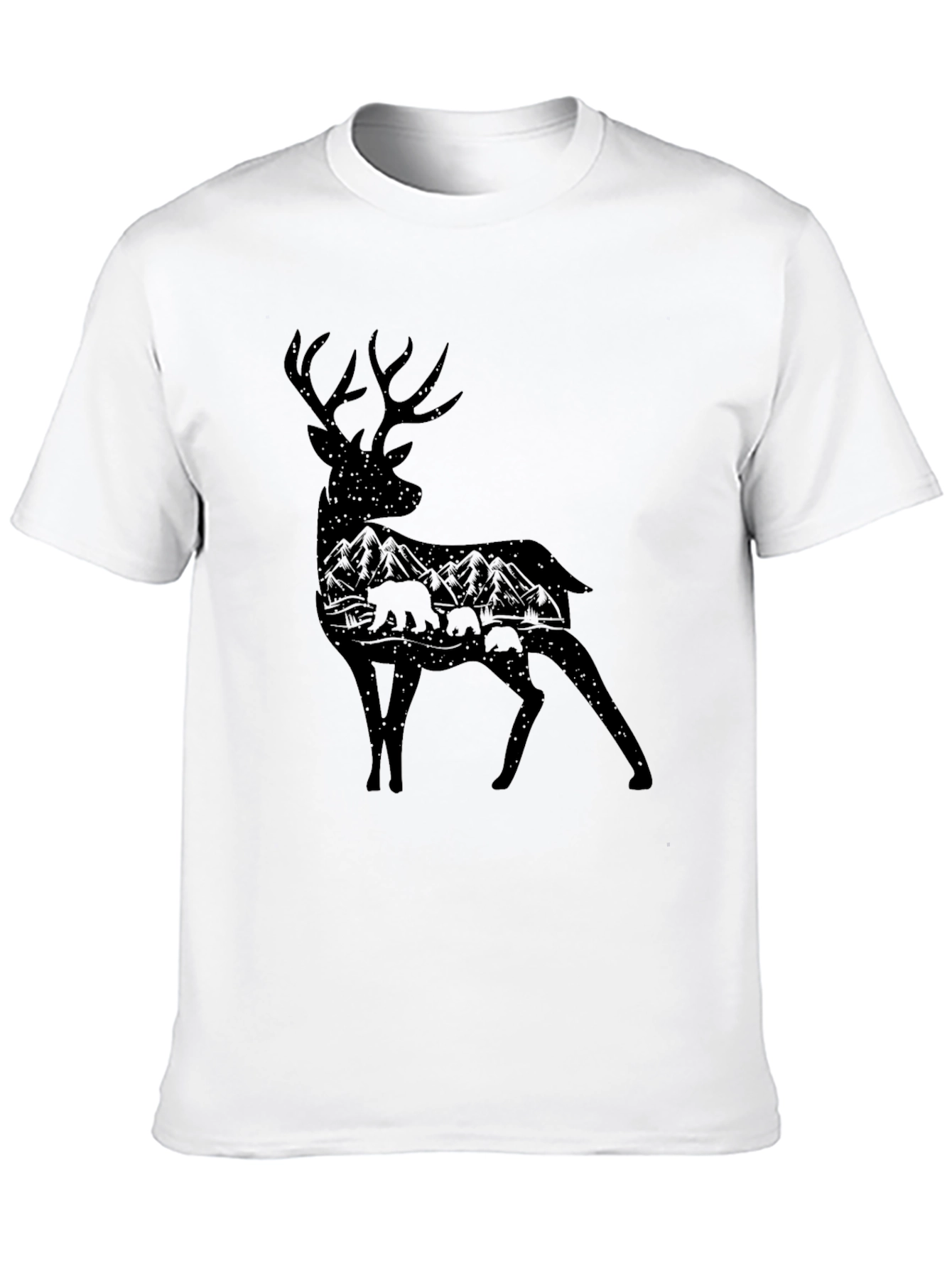 Deer Silhouette Graphic Tee - Nature Lovers T-Shirt