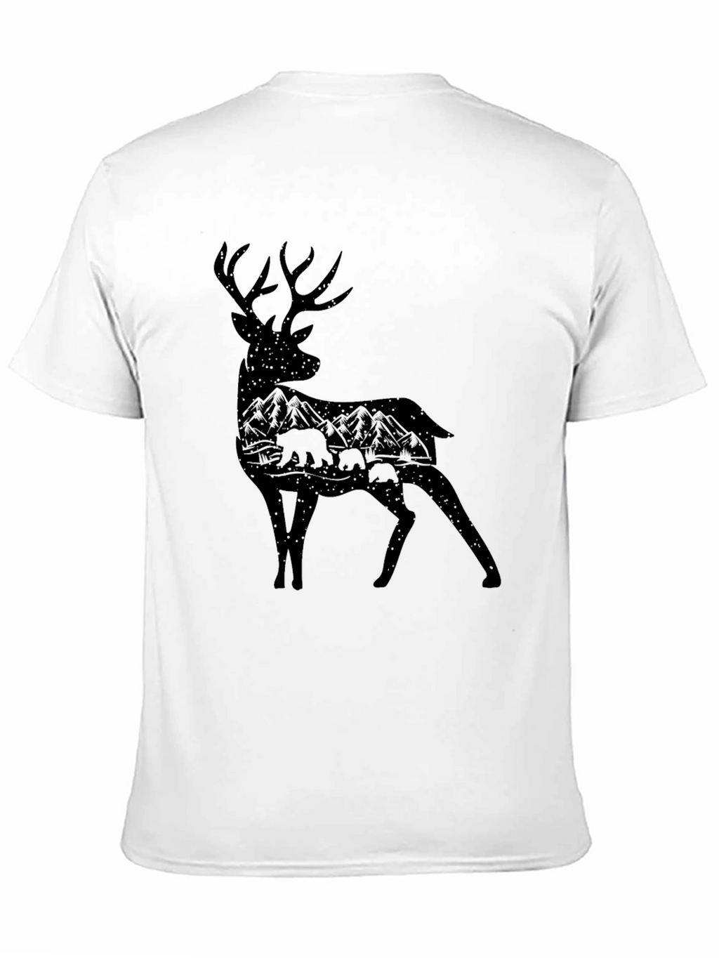 Deer Silhouette Graphic Tee - Nature Lovers T-Shirt