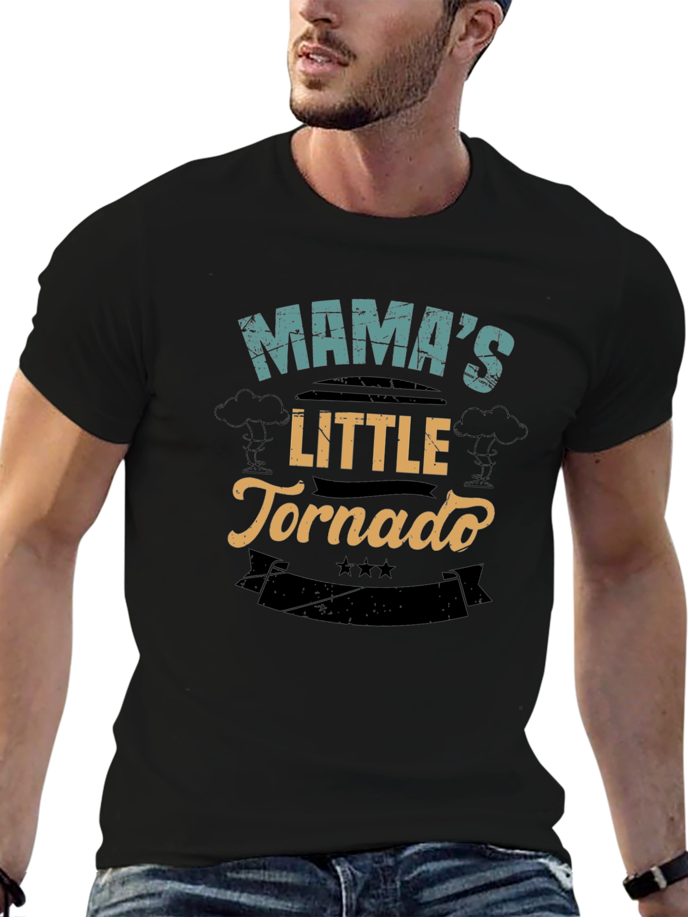 Mamas Little Tornado Black T-Shirt