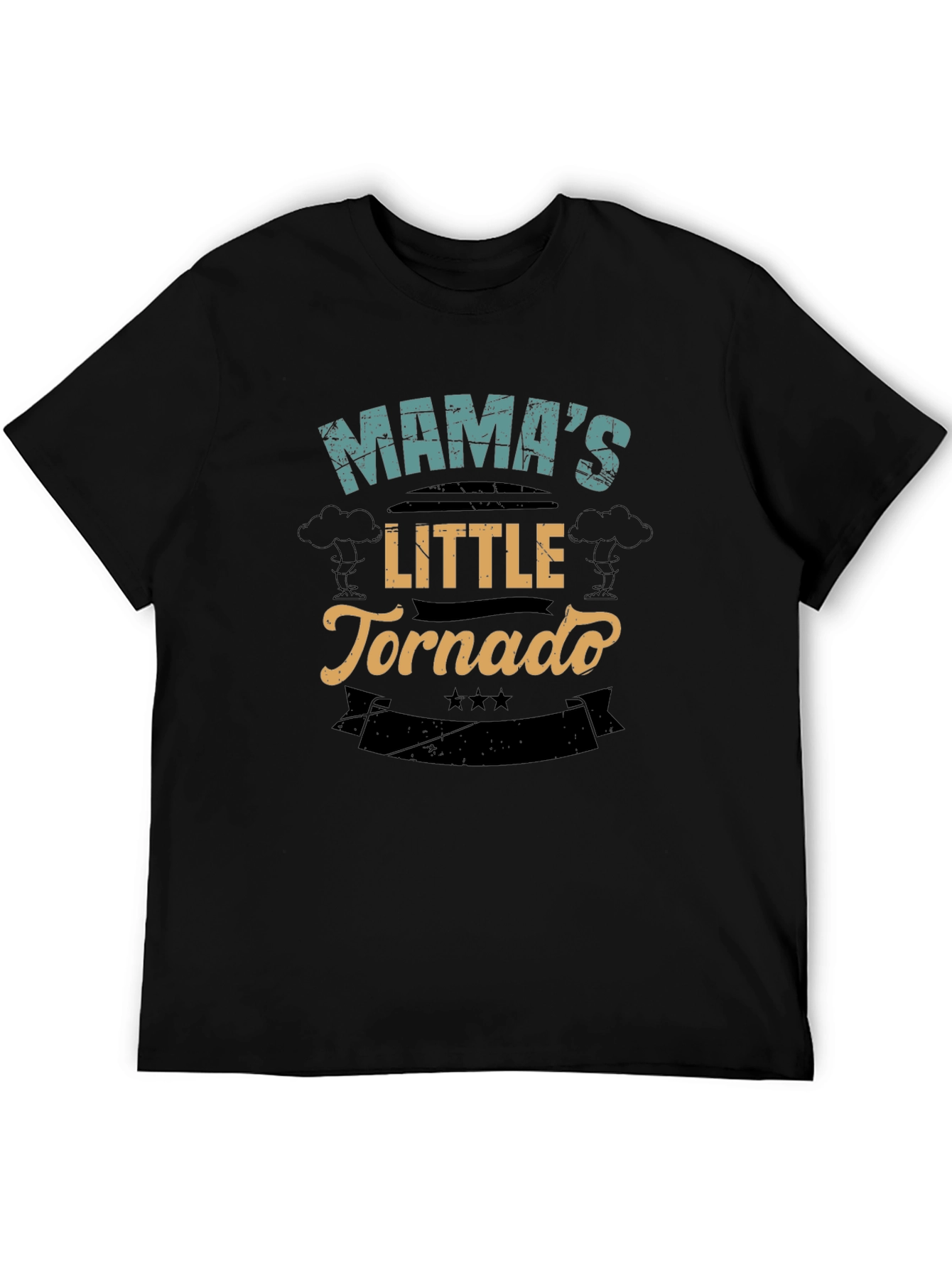 Mamas Little Tornado Black T-Shirt