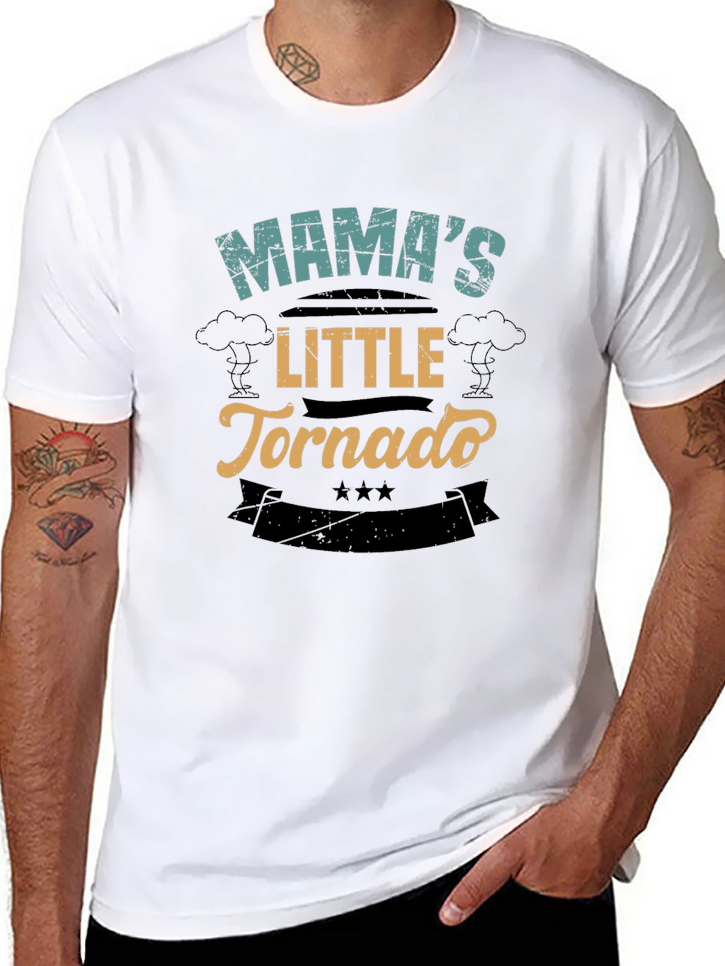 Mamas Little Tornado Black T-Shirt