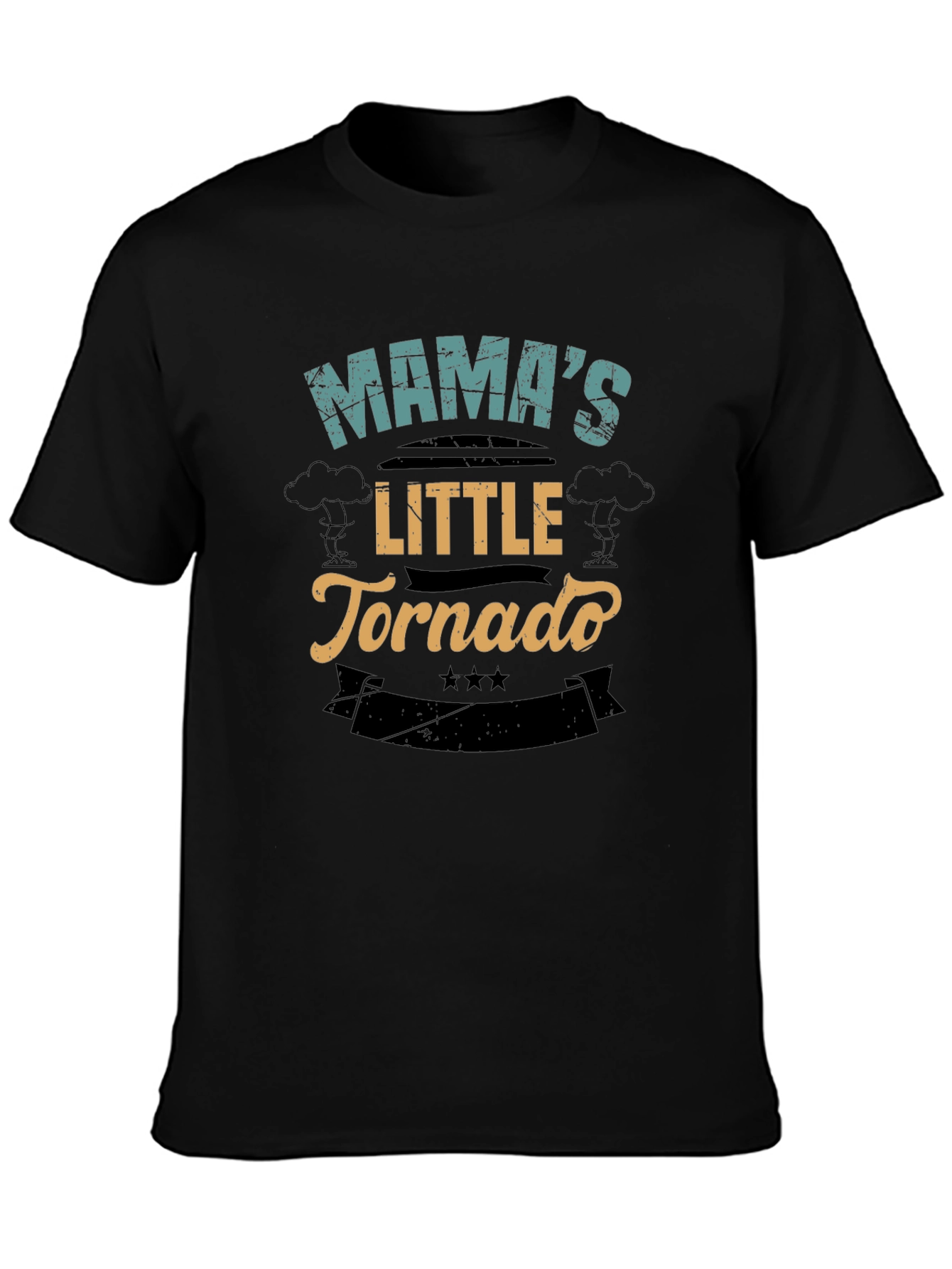 Mamas Little Tornado Black T-Shirt