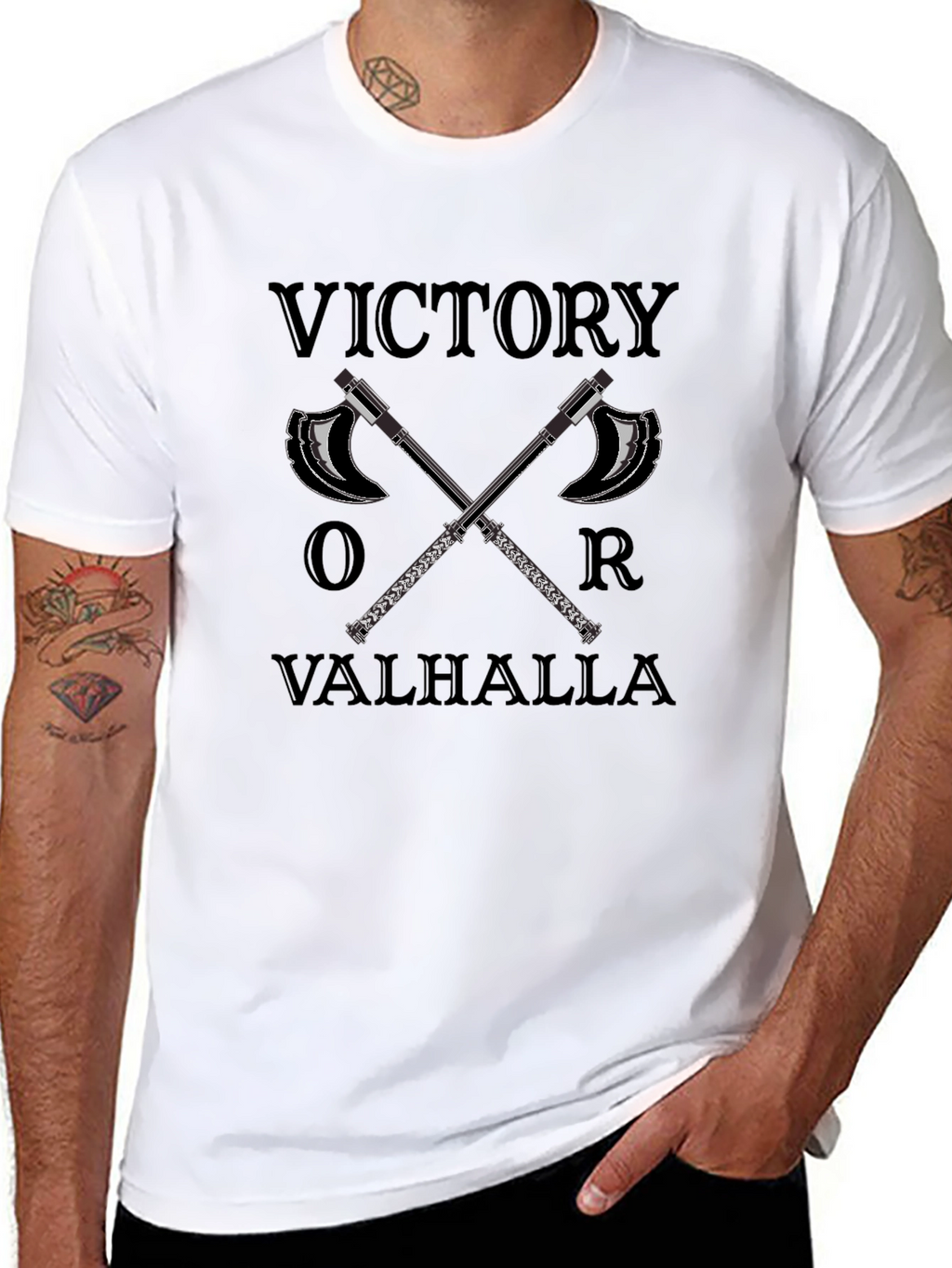 Victory or Valhalla Viking Axe T-Shirt
