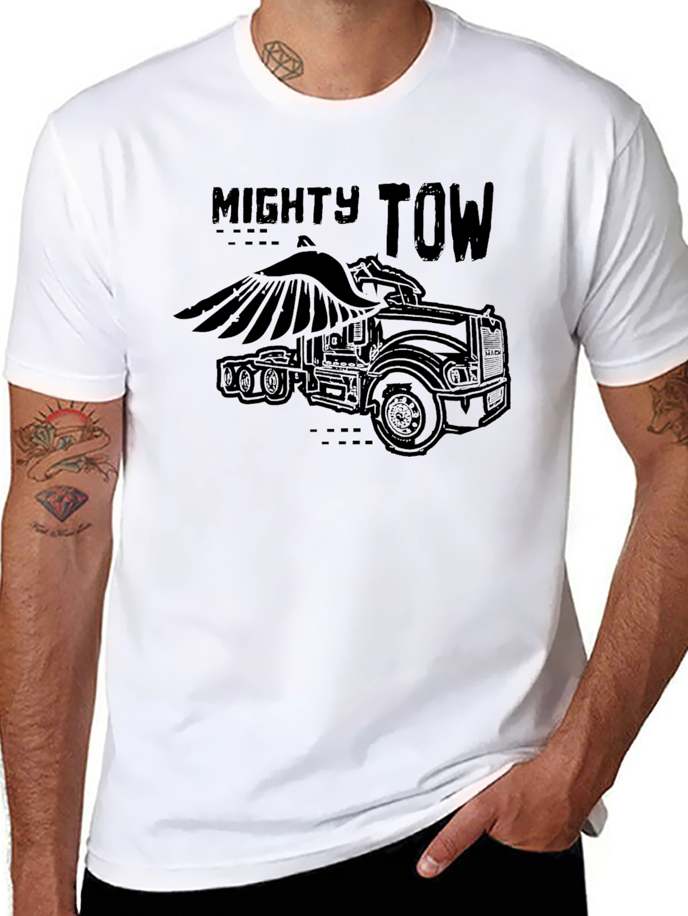 Mighty Tow Truck Graphic T-Shirt