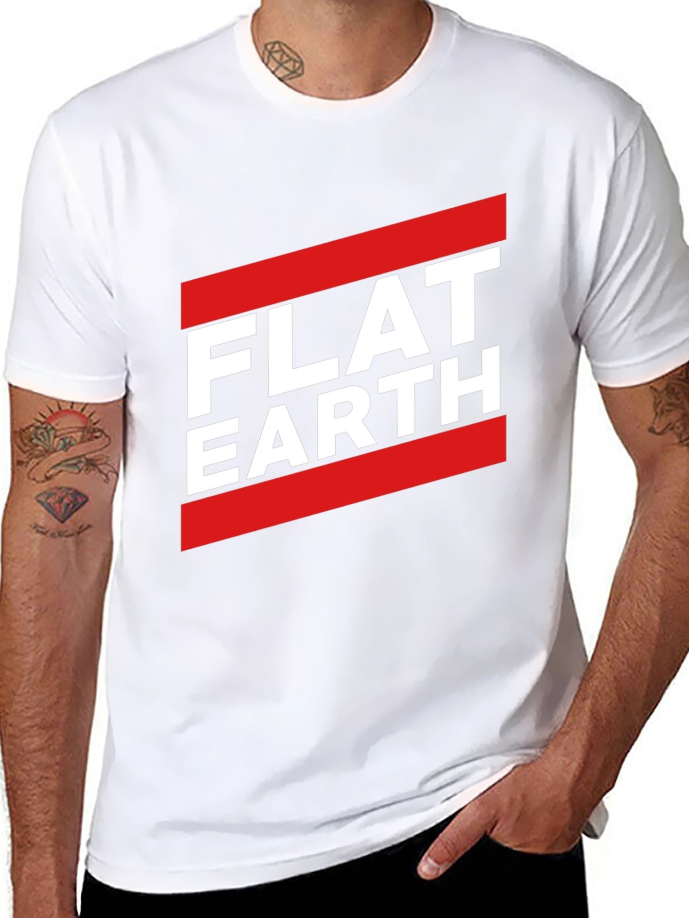Flat Earth Graphic Tee - Conspiracy Theory T-Shirt