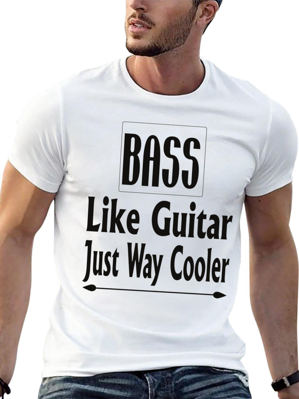 Bass Like Guitar Just Way Cooler Black T-Shirt