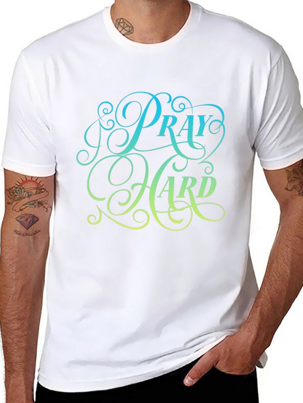 Pray Hard Black Graphic Tee
