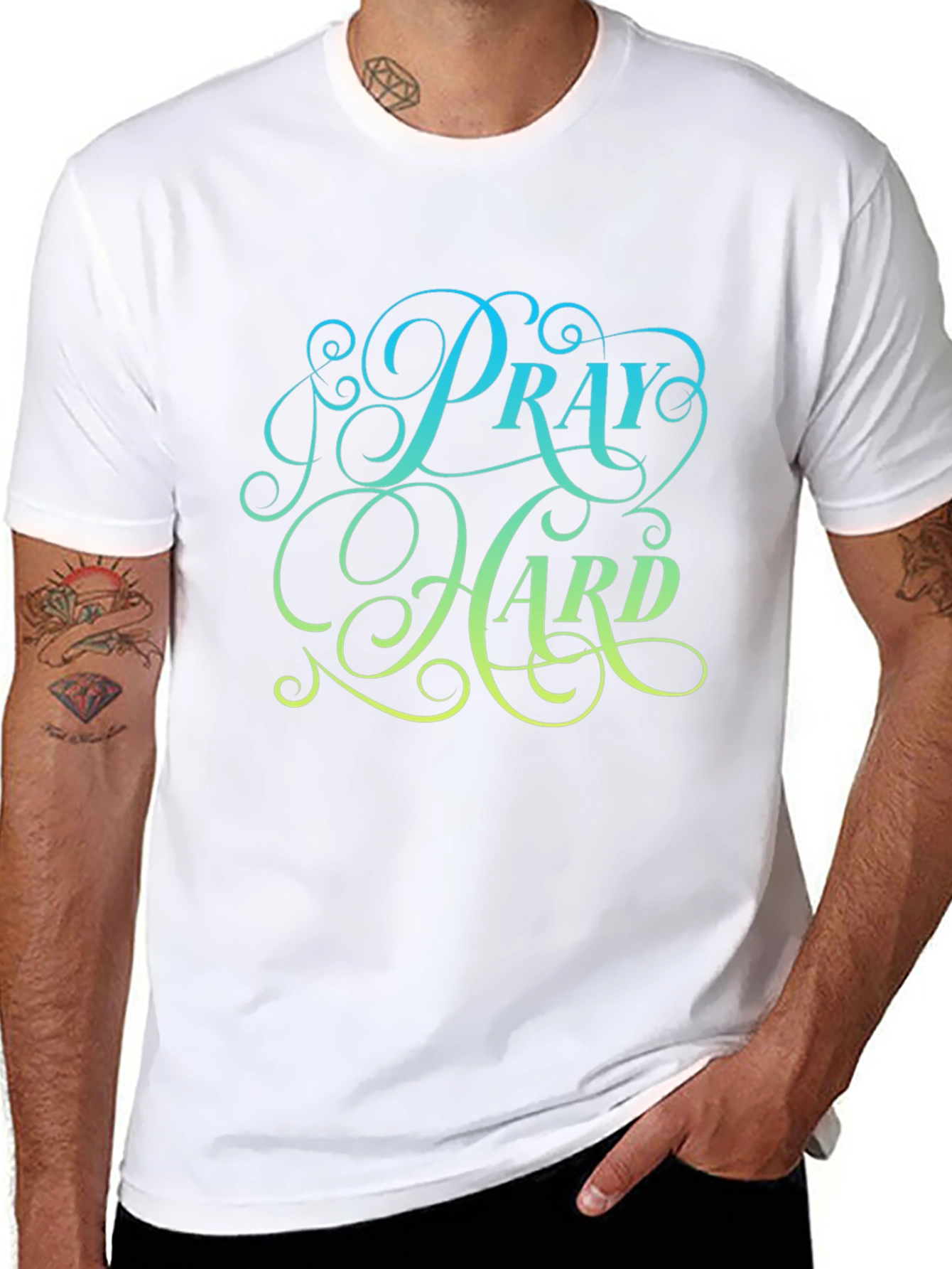 Pray Hard Black Graphic Tee