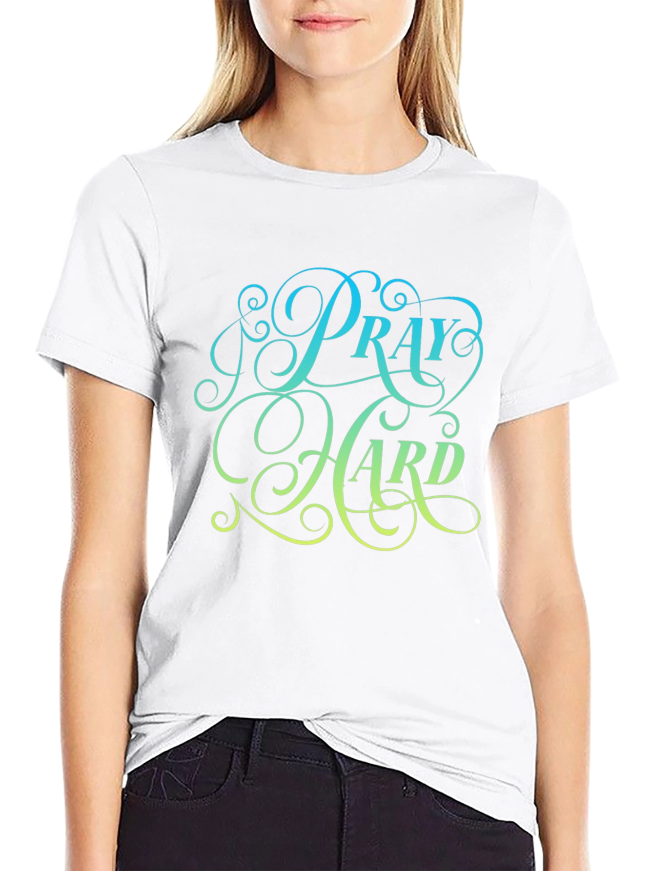 Pray Hard Black Graphic Tee