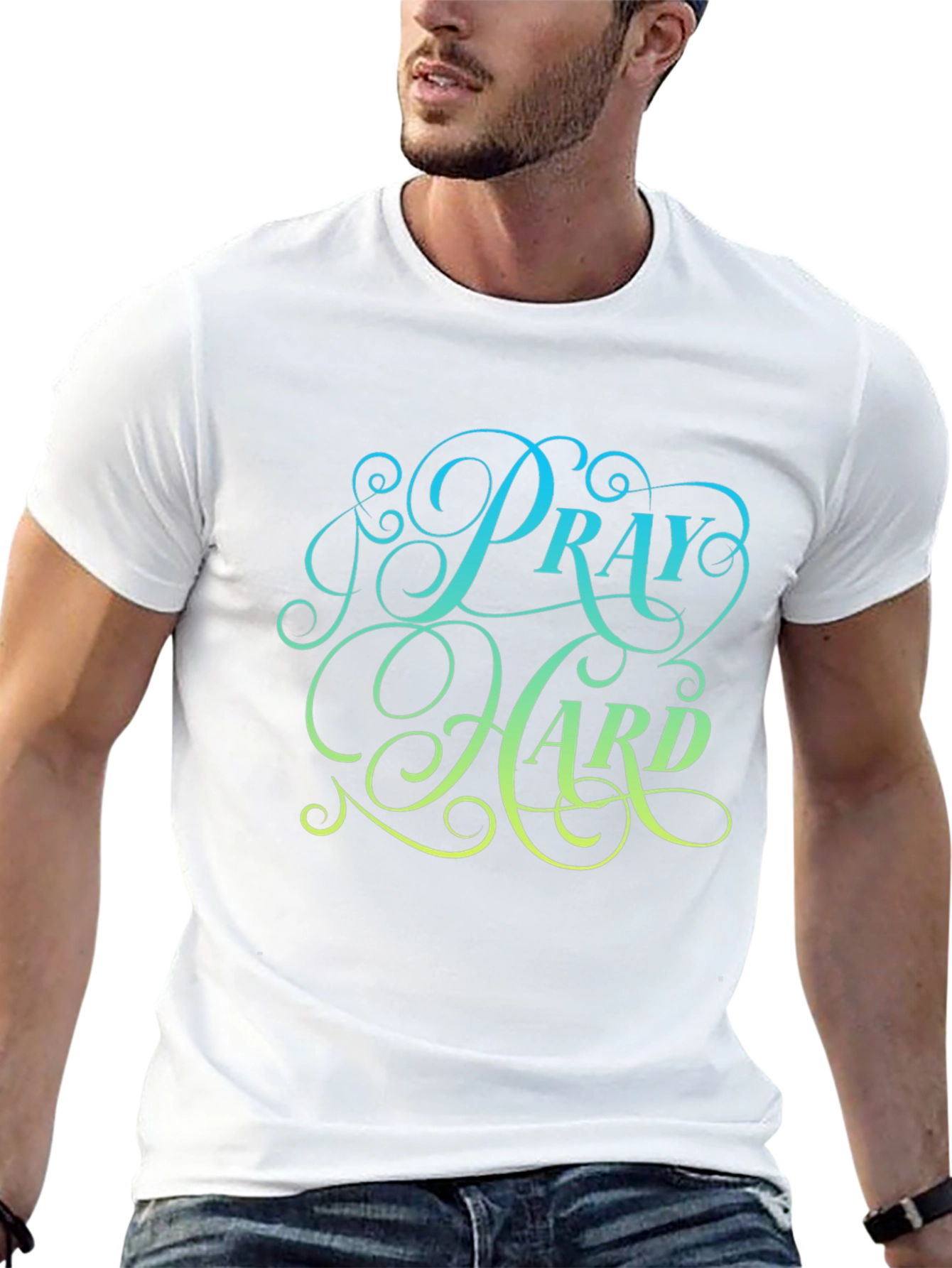 Pray Hard Black Graphic Tee