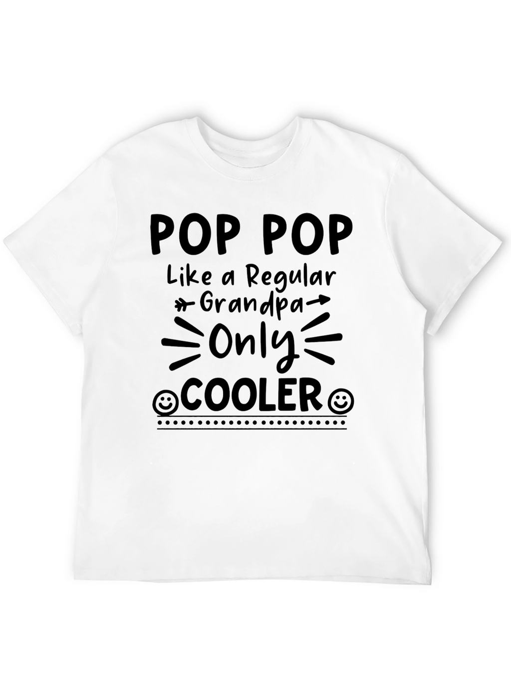 Pop Pop Cooler Black T-Shirt Grandpa Gift