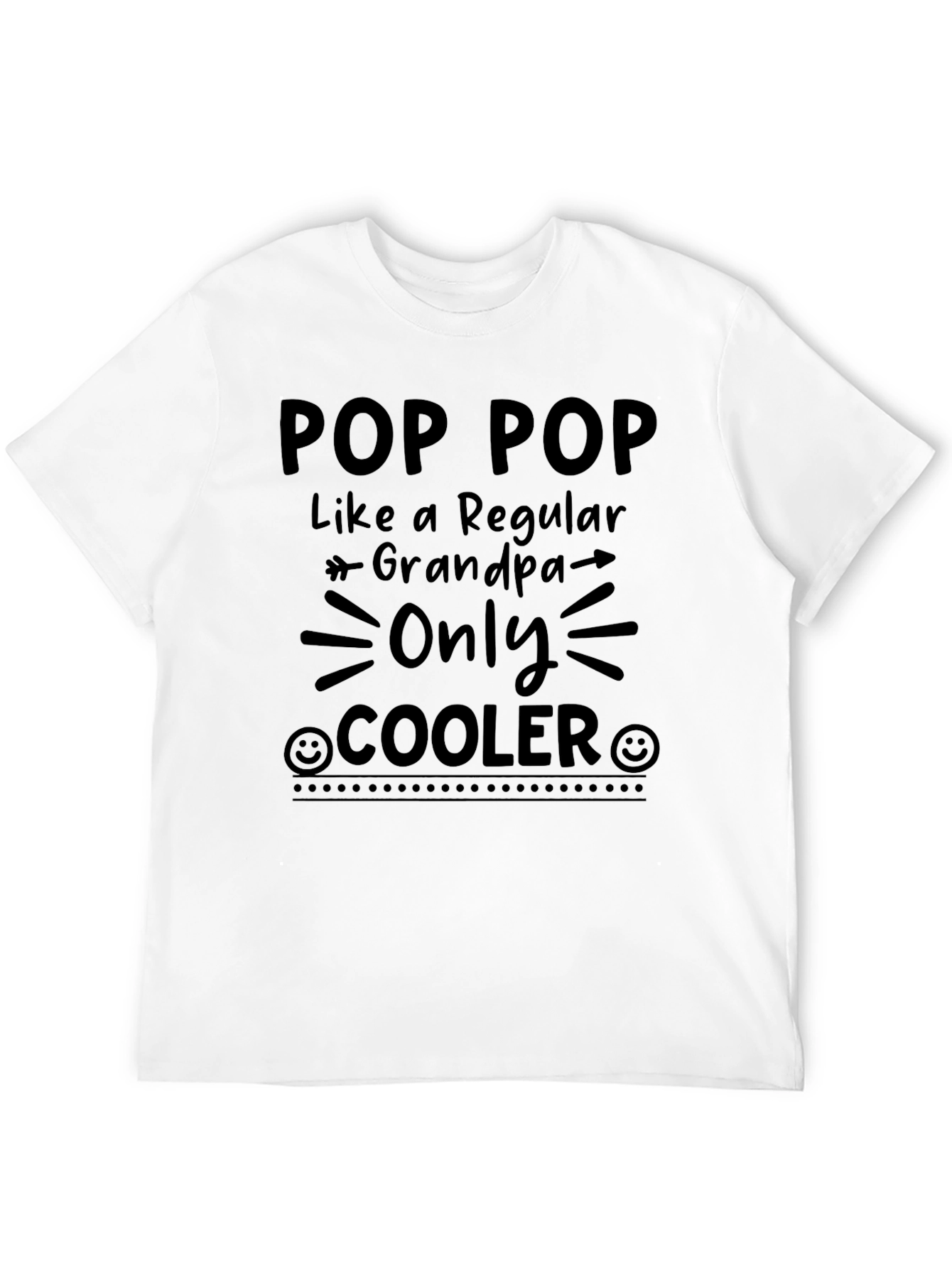 Pop Pop Cooler Black T-Shirt Grandpa Gift