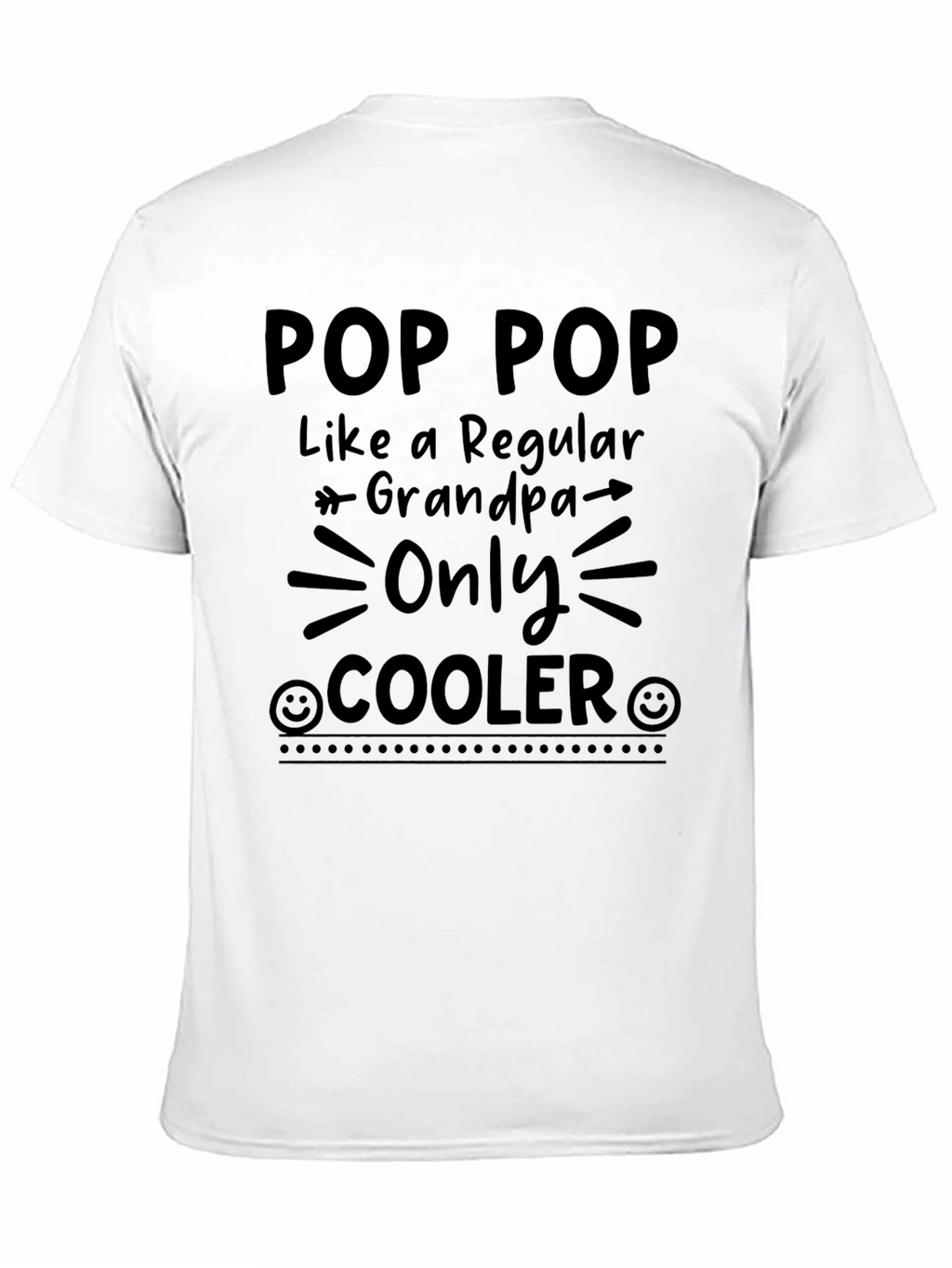 Pop Pop Cooler Black T-Shirt Grandpa Gift